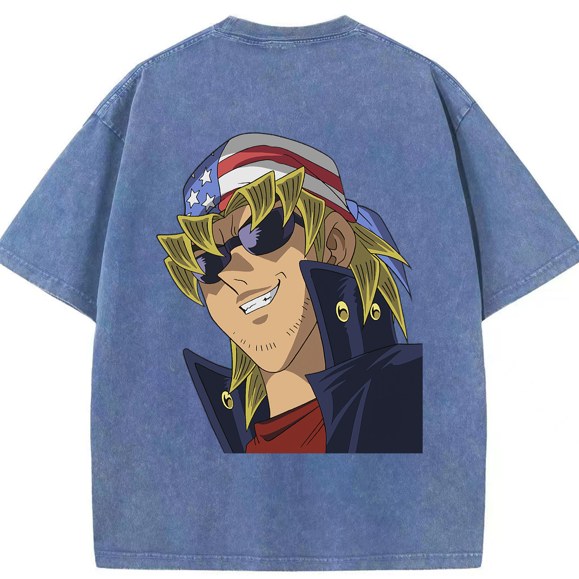 （画像用） 遊☆戯☆王 Yu-Gi-Oh! 綿100% ヴィンテージ風 半袖Tシャツ（背面プリント）
