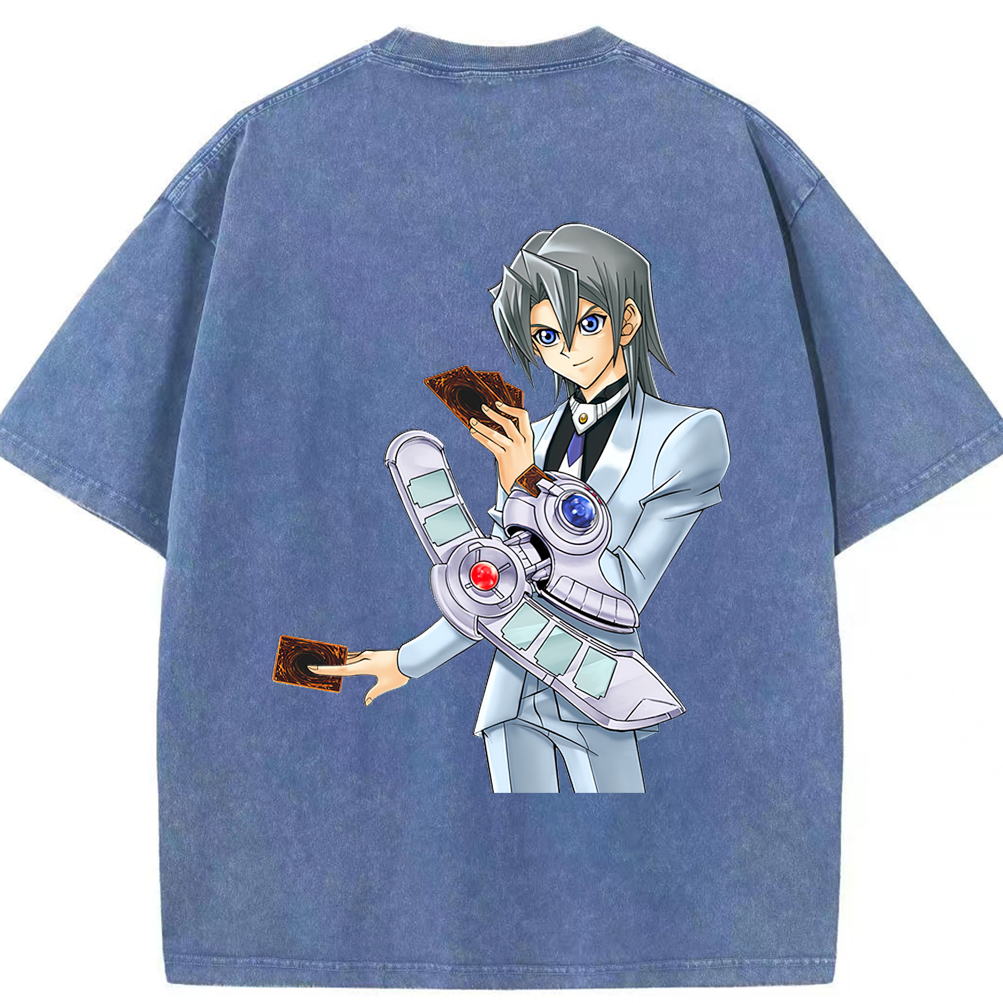 （画像用） 遊☆戯☆王 Yu-Gi-Oh! 綿100% ヴィンテージ風 半袖Tシャツ（背面プリント）