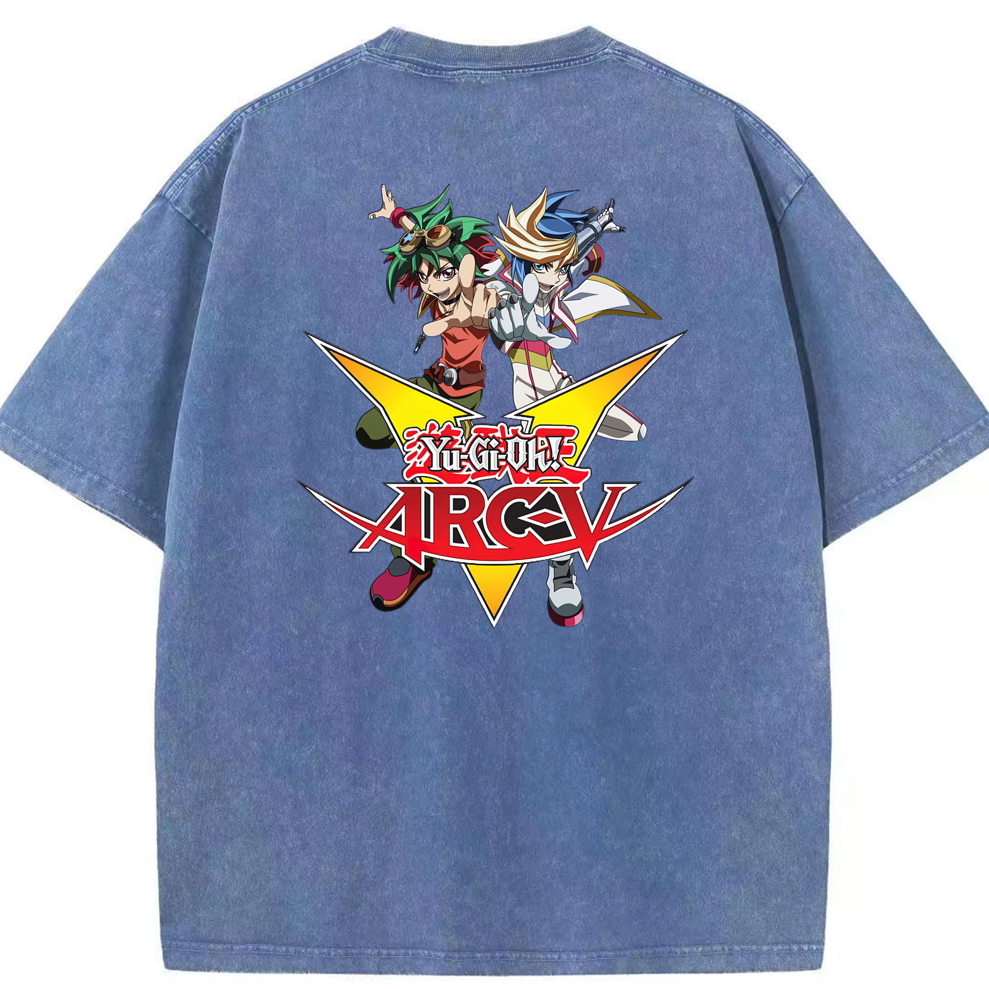 （画像用） 遊☆戯☆王 Yu-Gi-Oh! 綿100% ヴィンテージ風 半袖Tシャツ（背面プリント）