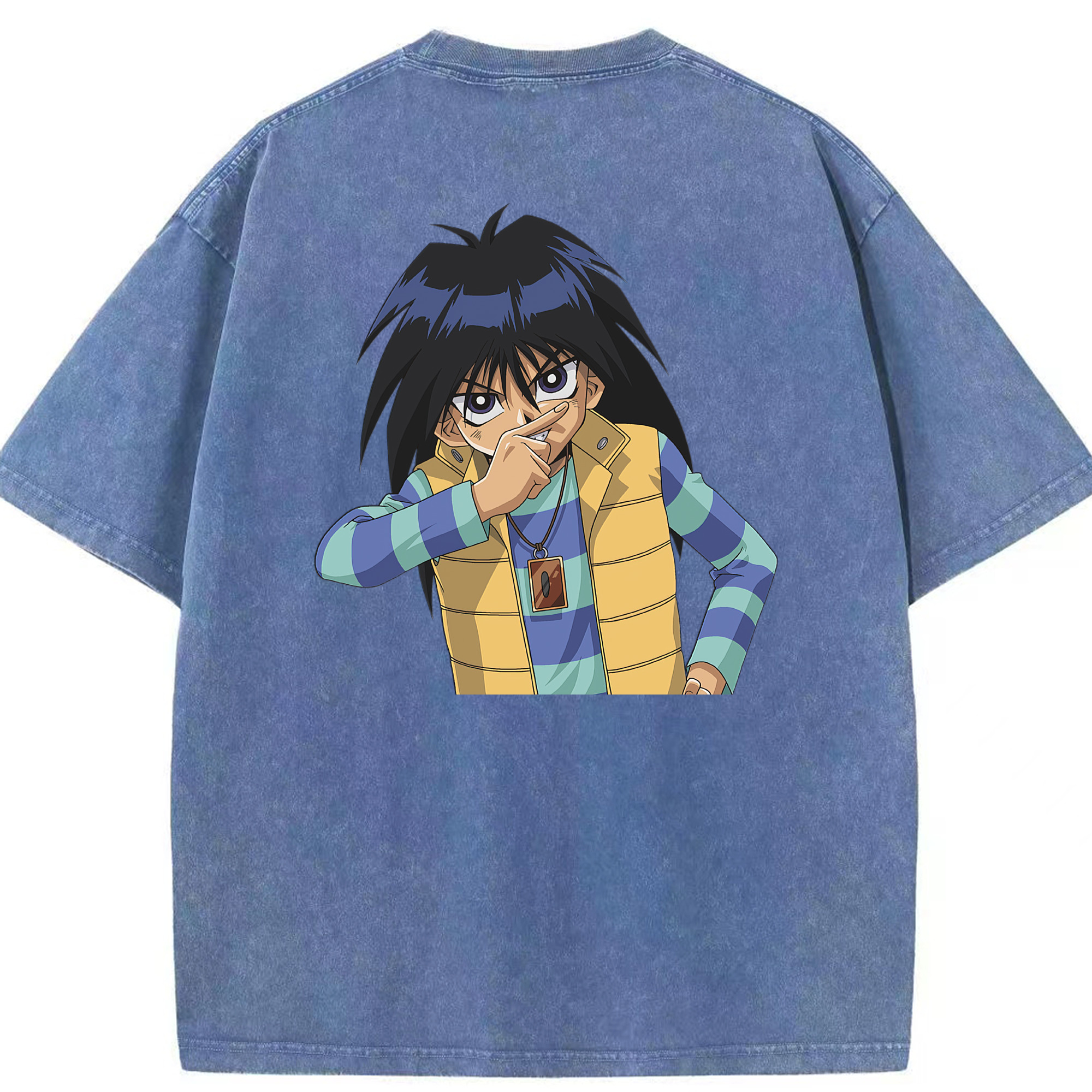 （画像用） 遊☆戯☆王 Yu-Gi-Oh! 綿100% ヴィンテージ風 半袖Tシャツ（背面プリント）