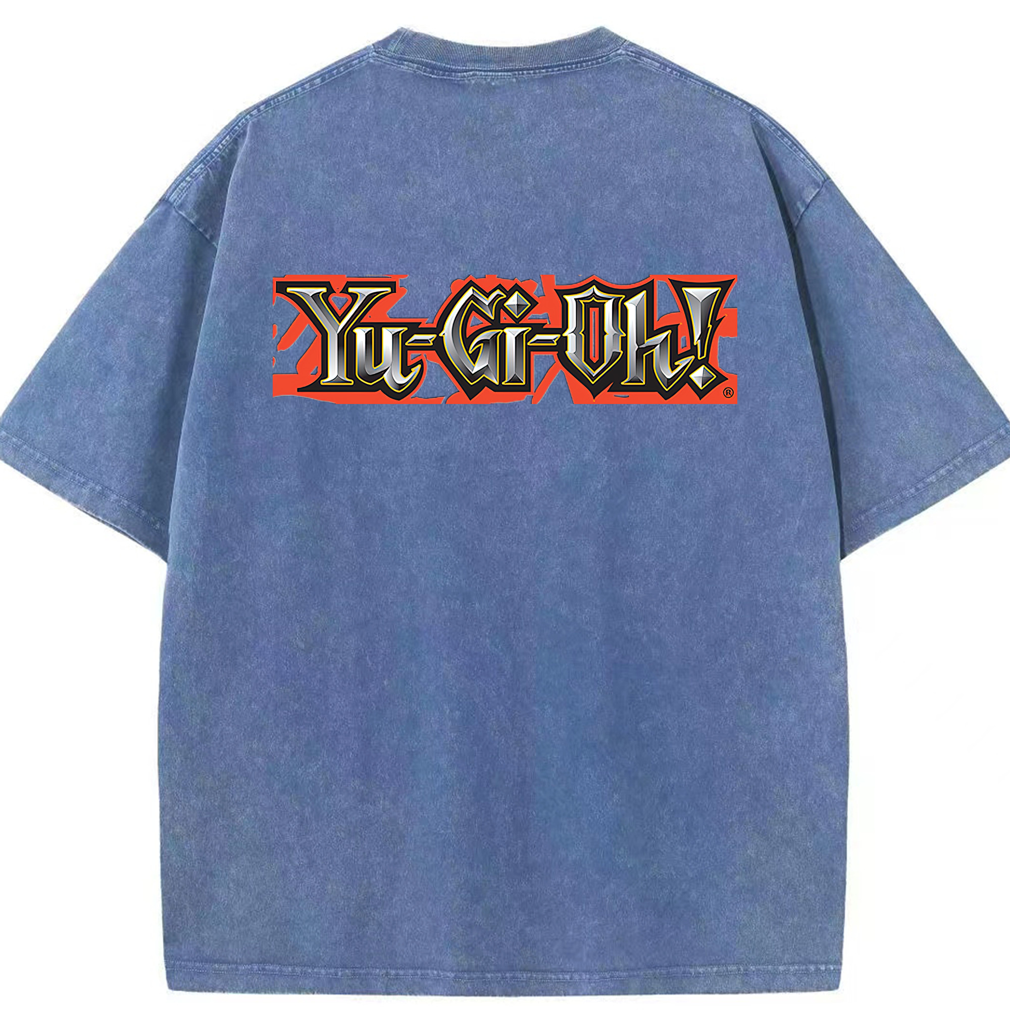 （画像用） 遊☆戯☆王 Yu-Gi-Oh! 綿100% ヴィンテージ風 半袖Tシャツ（背面プリント）