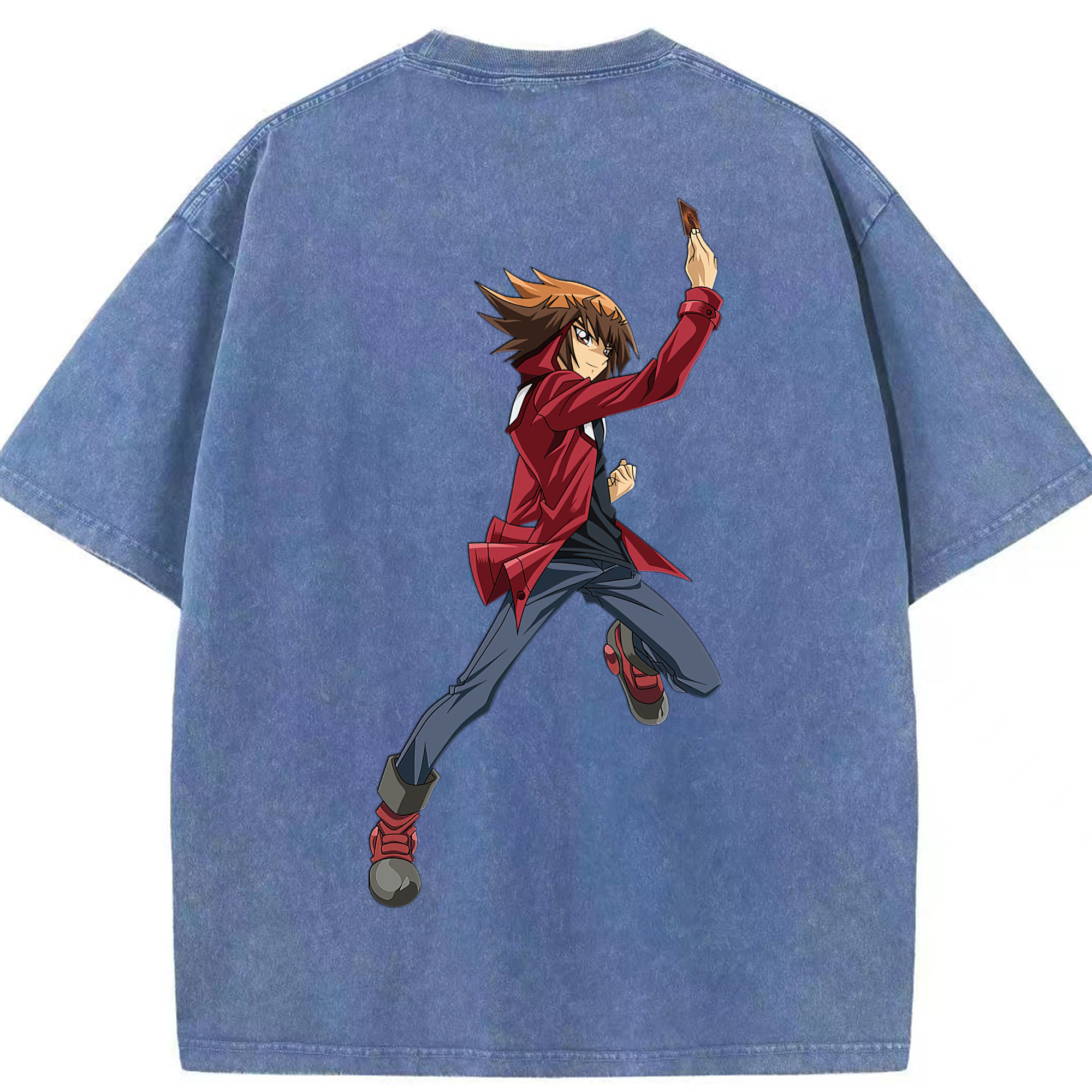 （画像用） 遊☆戯☆王 Yu-Gi-Oh! 綿100% ヴィンテージ風 半袖Tシャツ（背面プリント）