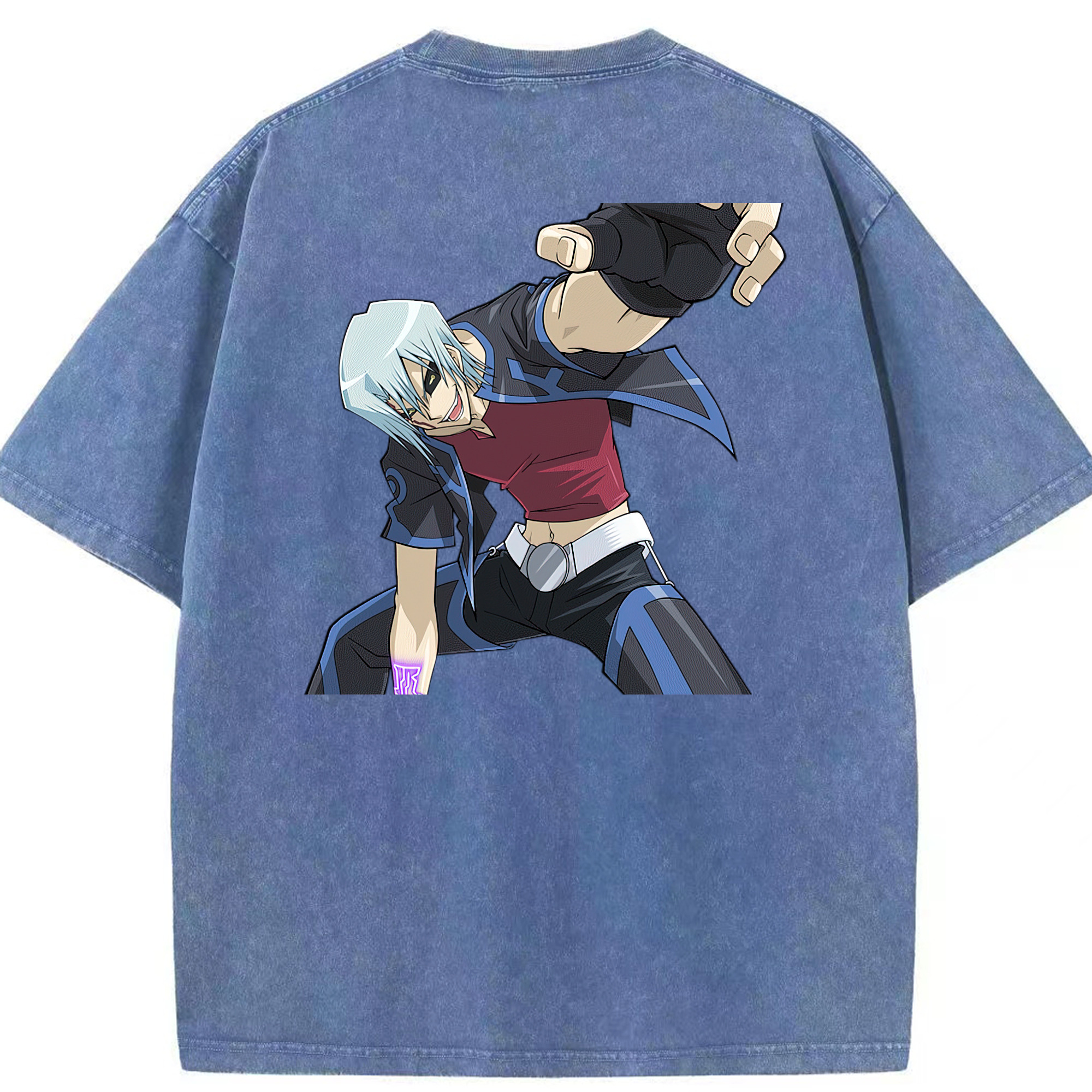 （画像用） 遊☆戯☆王 Yu-Gi-Oh! 綿100% ヴィンテージ風 半袖Tシャツ（背面プリント）