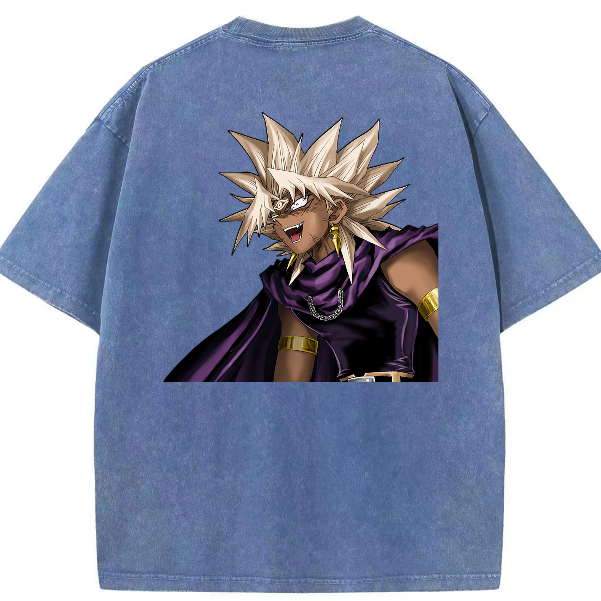（画像用） 遊☆戯☆王 Yu-Gi-Oh! 綿100% ヴィンテージ風 半袖Tシャツ（背面プリント）