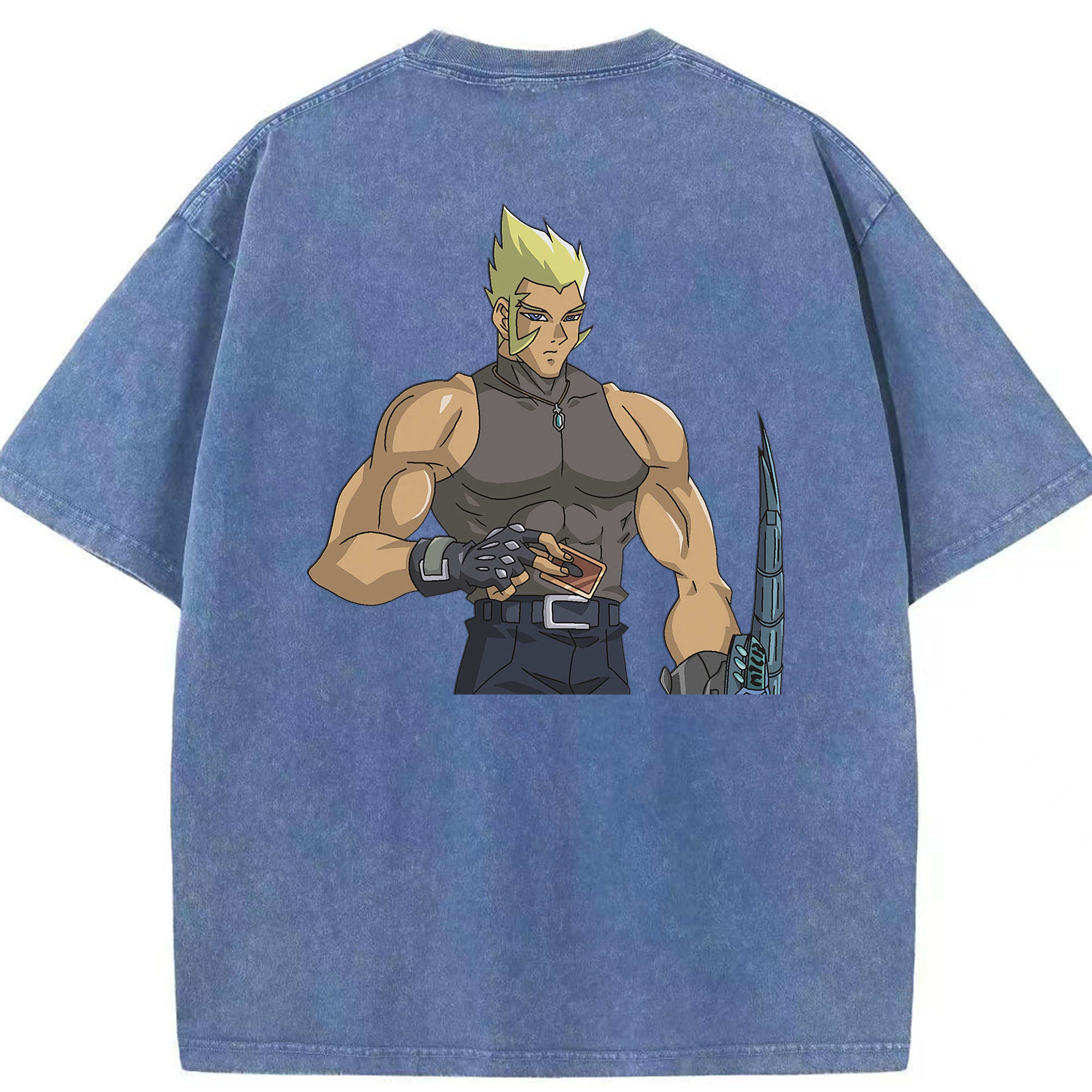 （画像用） 遊☆戯☆王 Yu-Gi-Oh! 綿100% ヴィンテージ風 半袖Tシャツ（背面プリント）