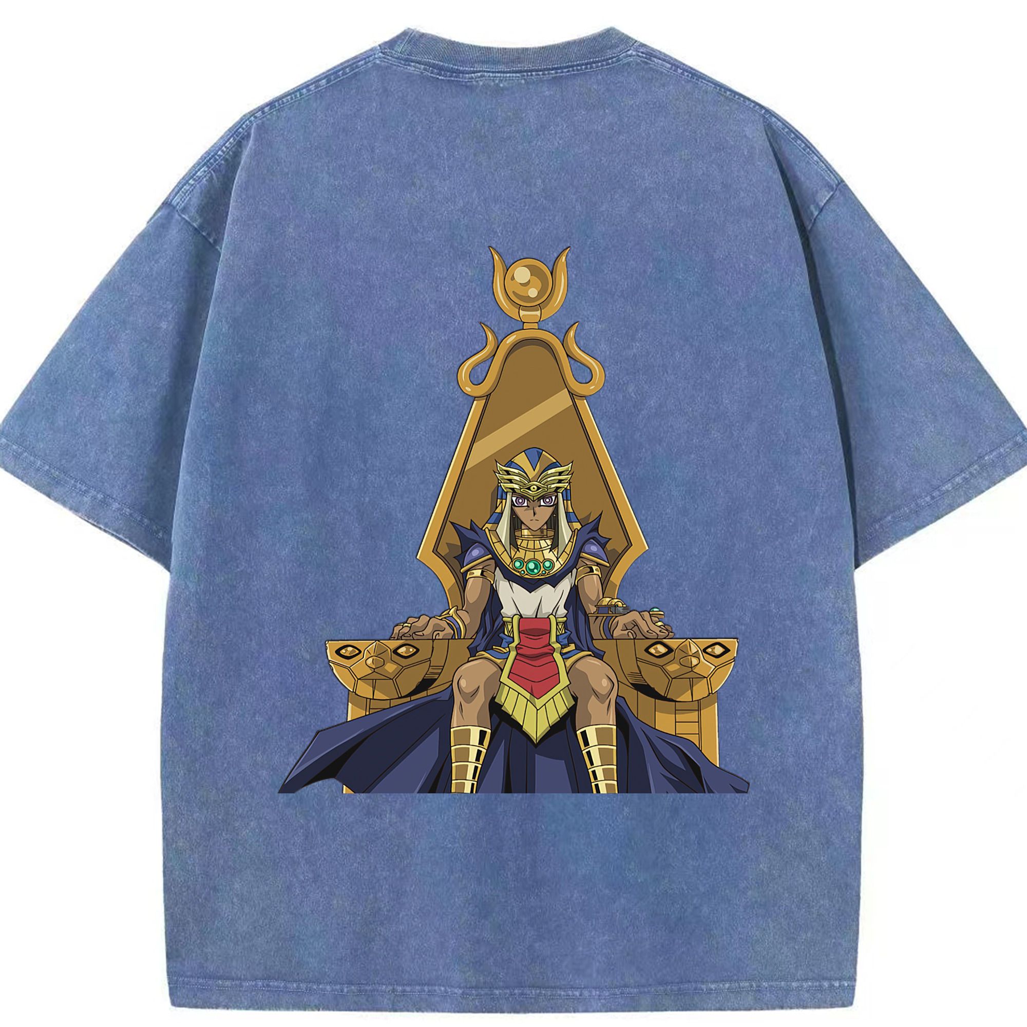 （画像用） 遊☆戯☆王 Yu-Gi-Oh! 綿100% ヴィンテージ風 半袖Tシャツ（背面プリント）