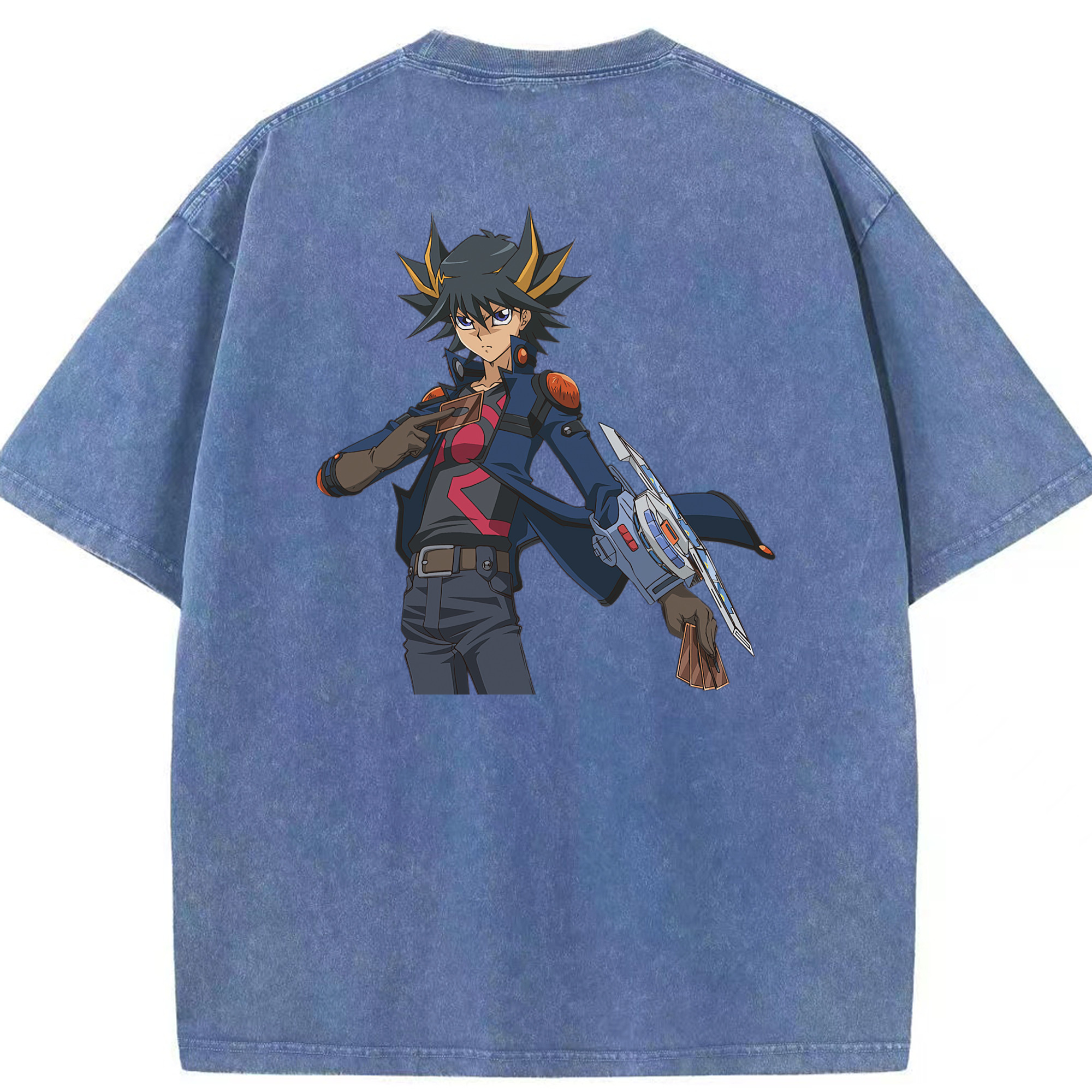 （画像用） 遊☆戯☆王 Yu-Gi-Oh! 綿100% ヴィンテージ風 半袖Tシャツ（背面プリント）