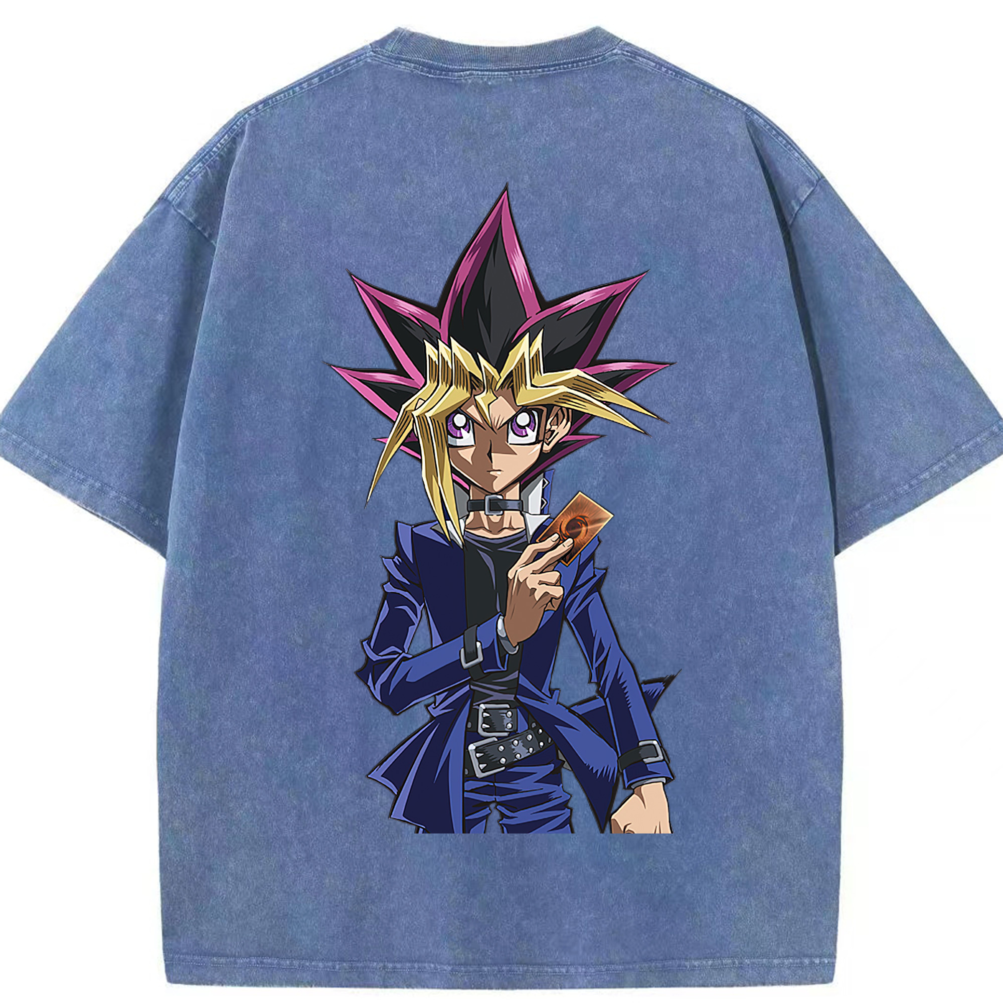 （画像用） 遊☆戯☆王 Yu-Gi-Oh! 綿100% ヴィンテージ風 半袖Tシャツ（背面プリント）