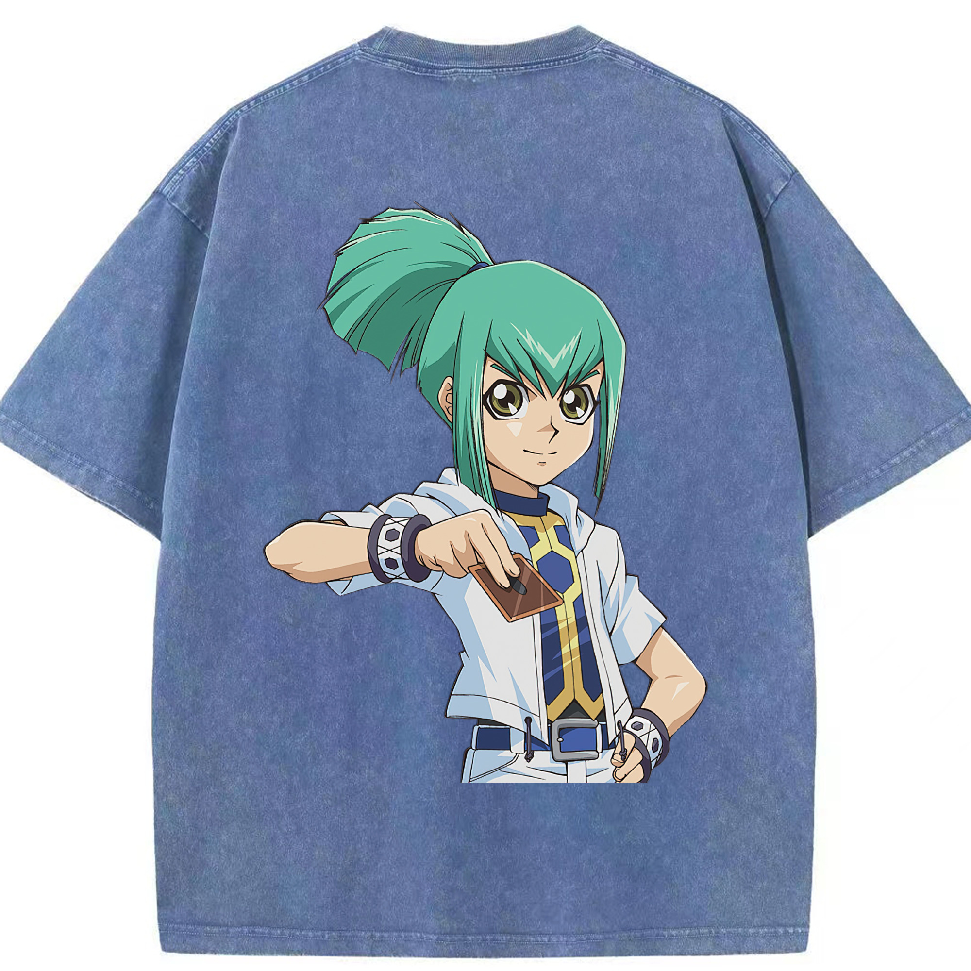 （画像用） 遊☆戯☆王 Yu-Gi-Oh! 綿100% ヴィンテージ風 半袖Tシャツ（背面プリント）