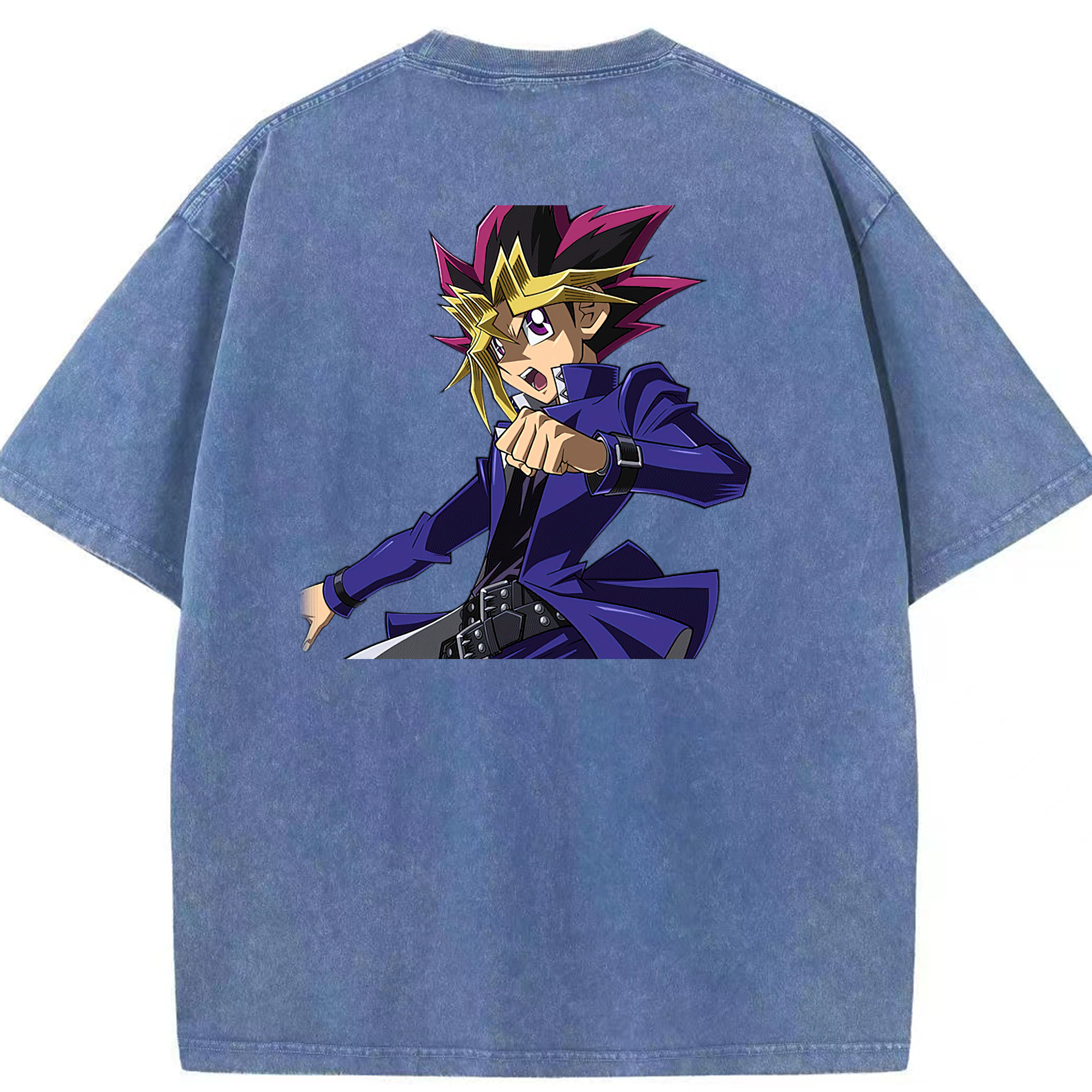 （画像用） 遊☆戯☆王 Yu-Gi-Oh! 綿100% ヴィンテージ風 半袖Tシャツ（背面プリント）