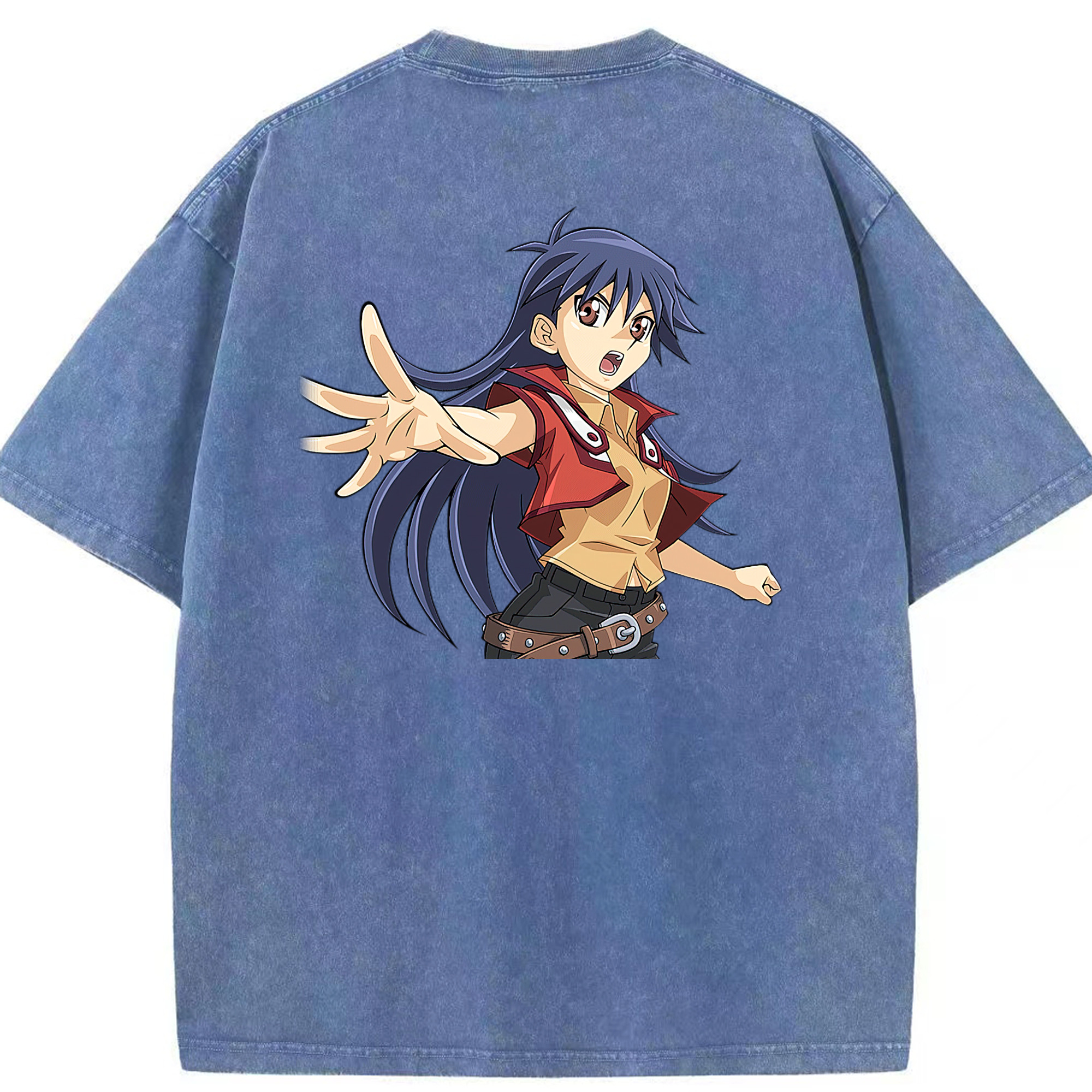 （画像用） 遊☆戯☆王 Yu-Gi-Oh! 綿100% ヴィンテージ風 半袖Tシャツ（背面プリント）