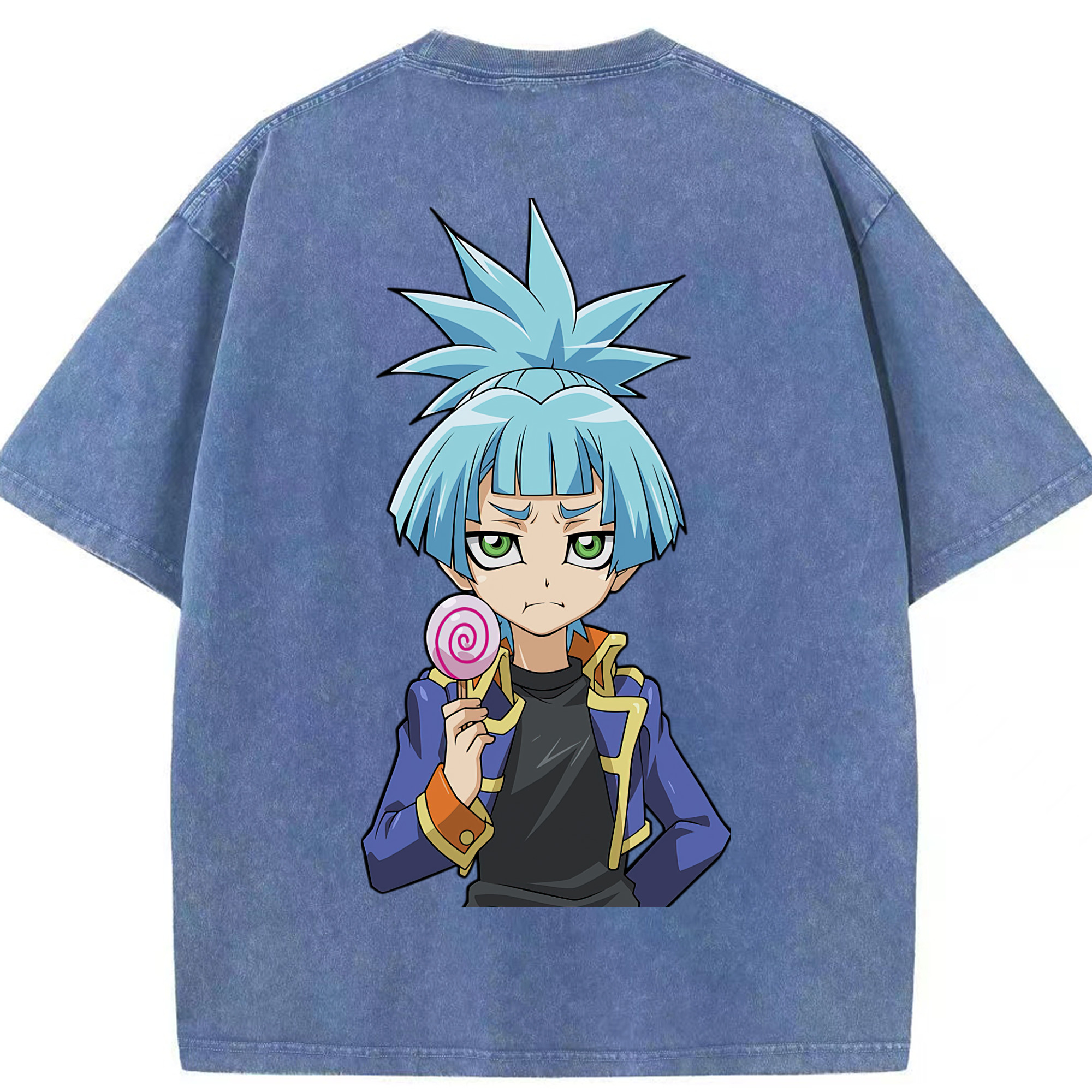 （画像用） 遊☆戯☆王 Yu-Gi-Oh! 綿100% ヴィンテージ風 半袖Tシャツ（背面プリント）