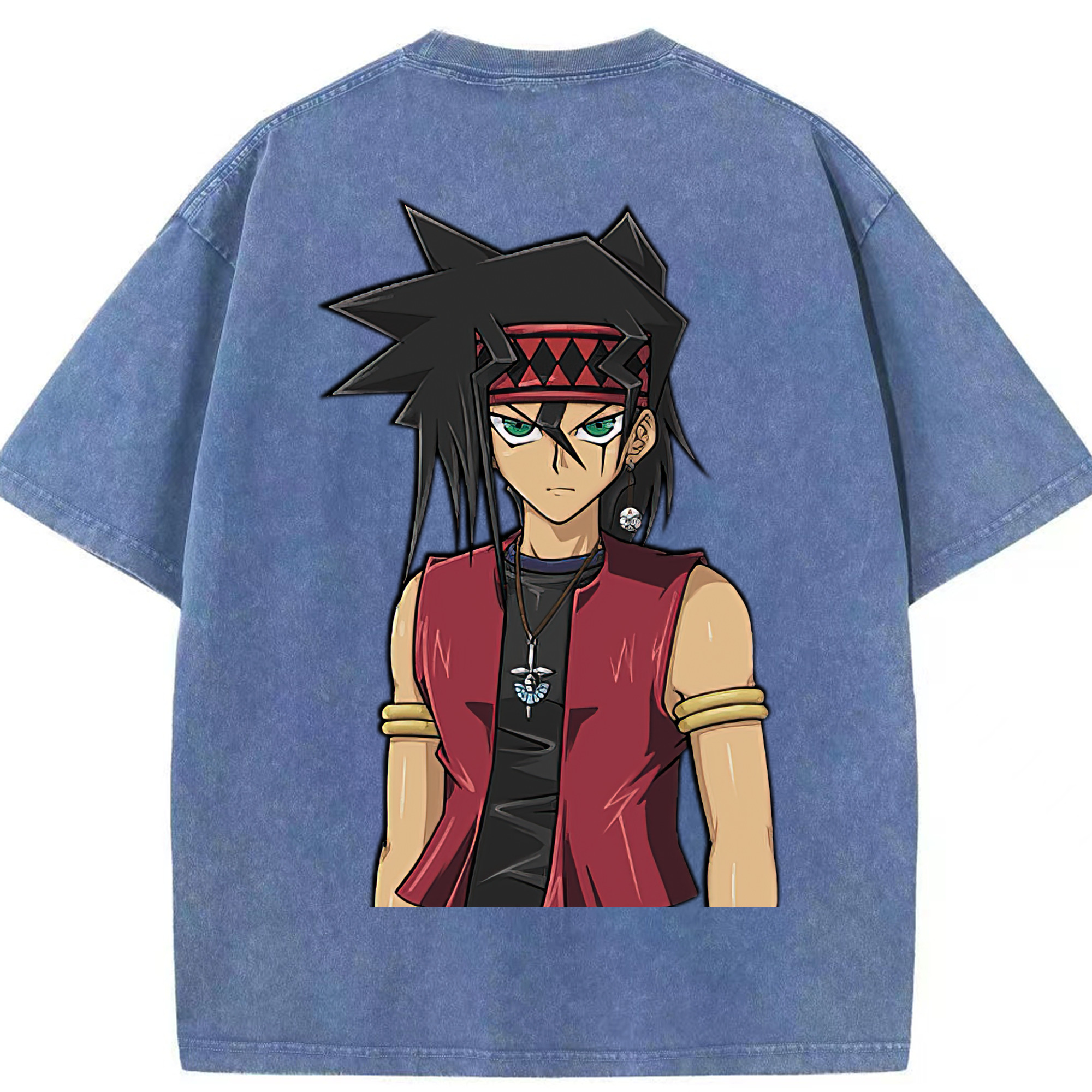 （画像用） 遊☆戯☆王 Yu-Gi-Oh! 綿100% ヴィンテージ風 半袖Tシャツ（背面プリント）