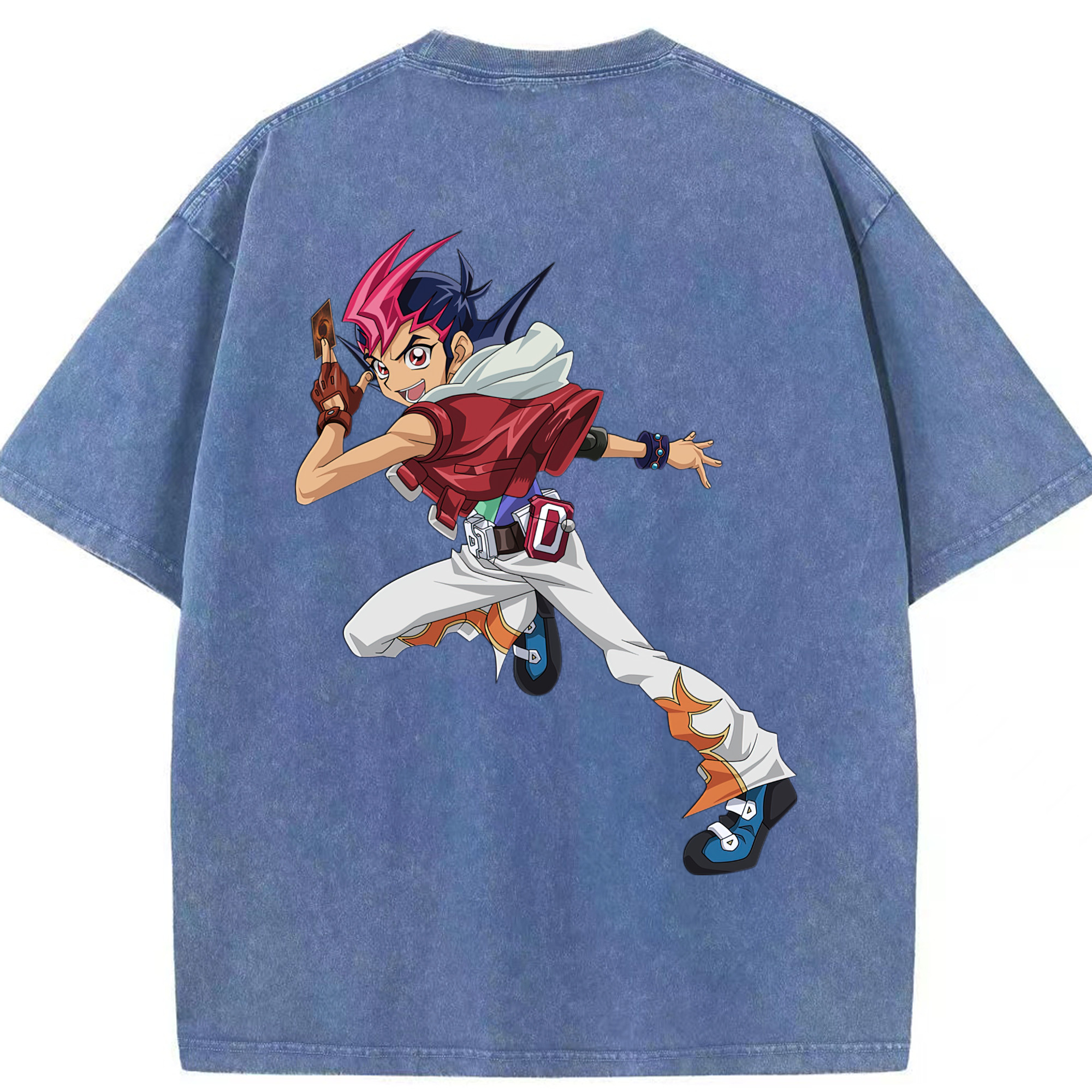 （画像用） 遊☆戯☆王 Yu-Gi-Oh! 綿100% ヴィンテージ風 半袖Tシャツ（背面プリント）
