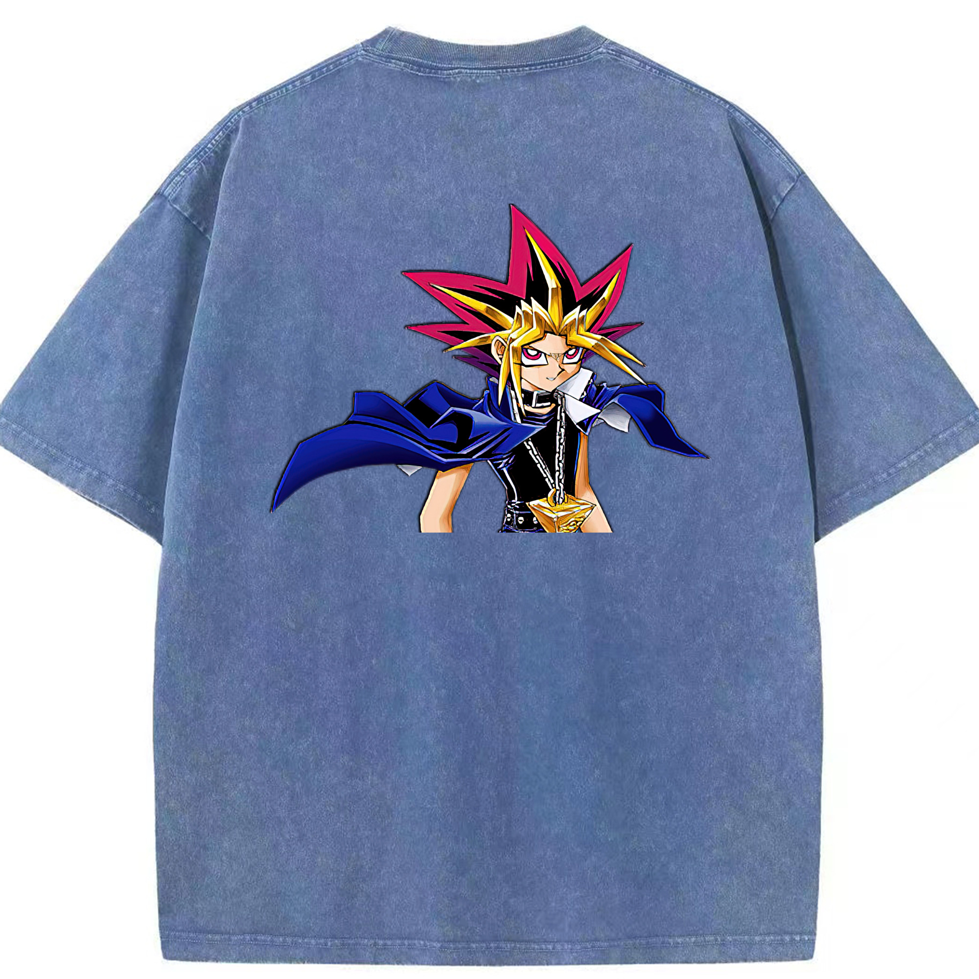 （画像用） 遊☆戯☆王 Yu-Gi-Oh! 綿100% ヴィンテージ風 半袖Tシャツ（背面プリント）