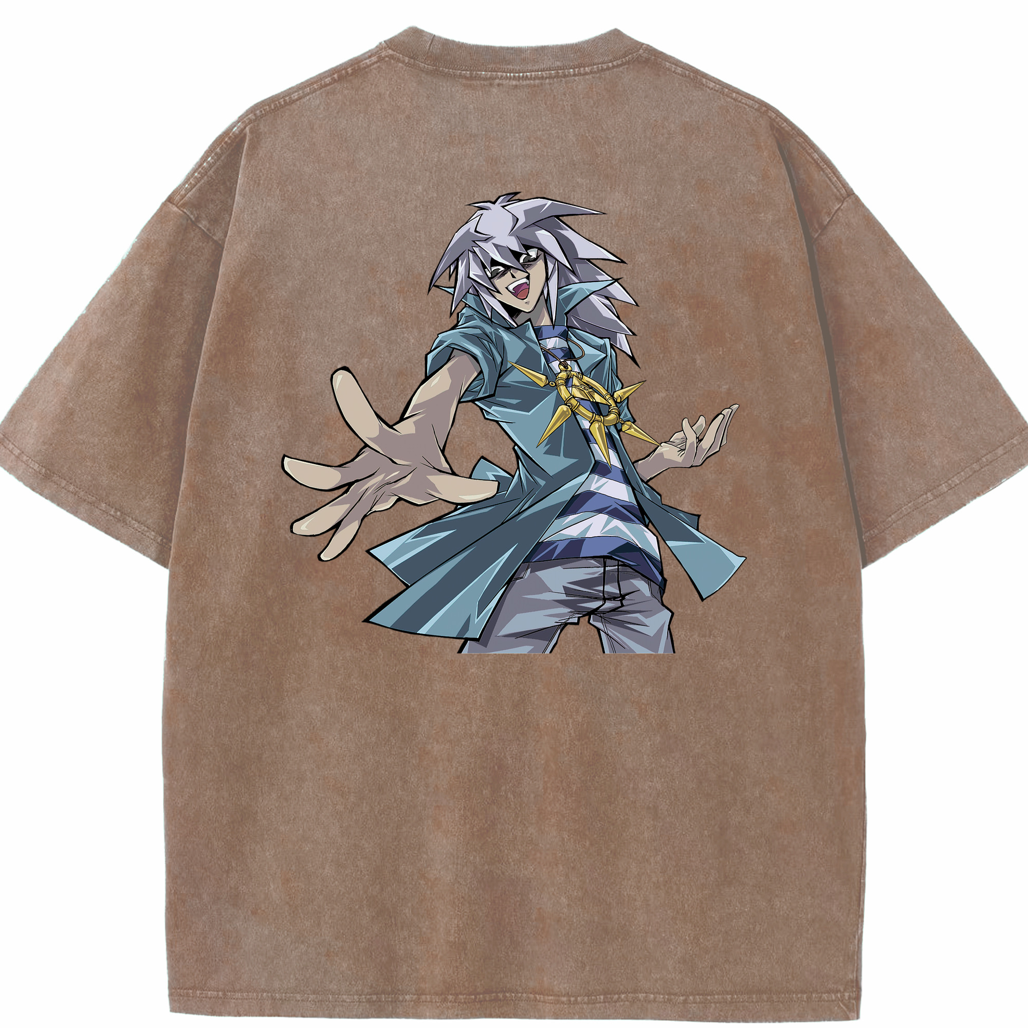（画像用） 遊☆戯☆王 Yu-Gi-Oh! 綿100% ヴィンテージ風 半袖Tシャツ（背面プリント）