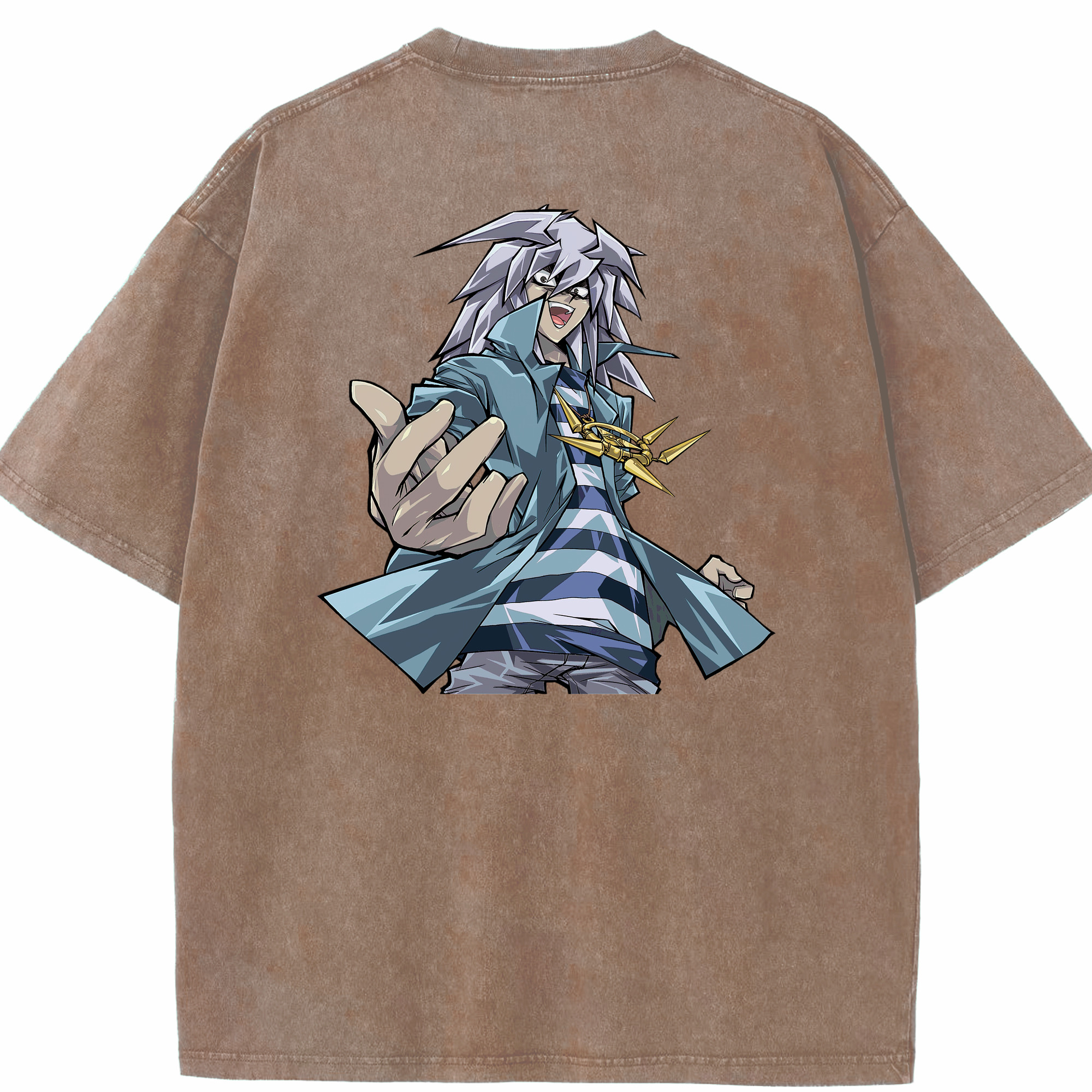（画像用） 遊☆戯☆王 Yu-Gi-Oh! 綿100% ヴィンテージ風 半袖Tシャツ（背面プリント）