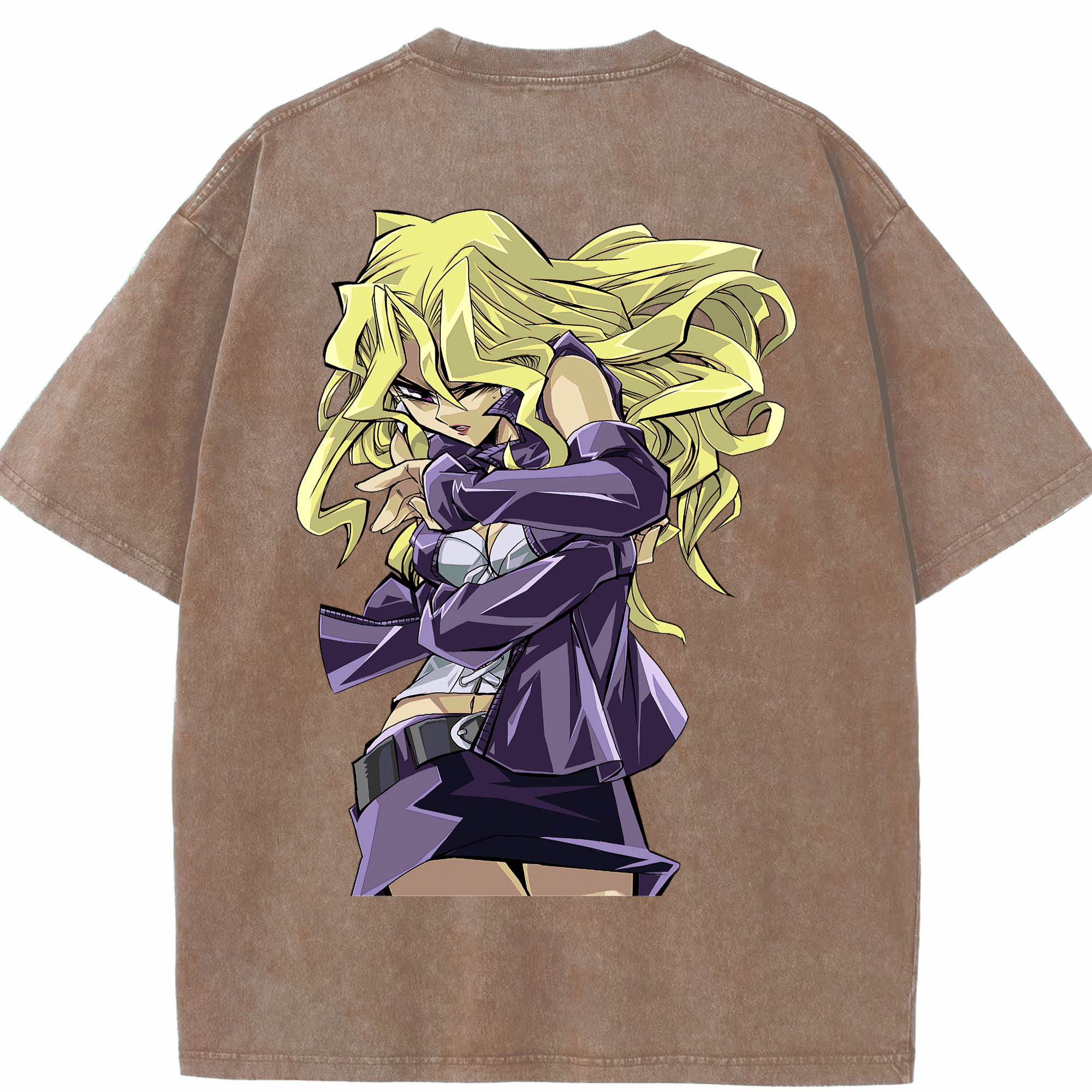 （画像用） 遊☆戯☆王 Yu-Gi-Oh! 綿100% ヴィンテージ風 半袖Tシャツ（背面プリント）