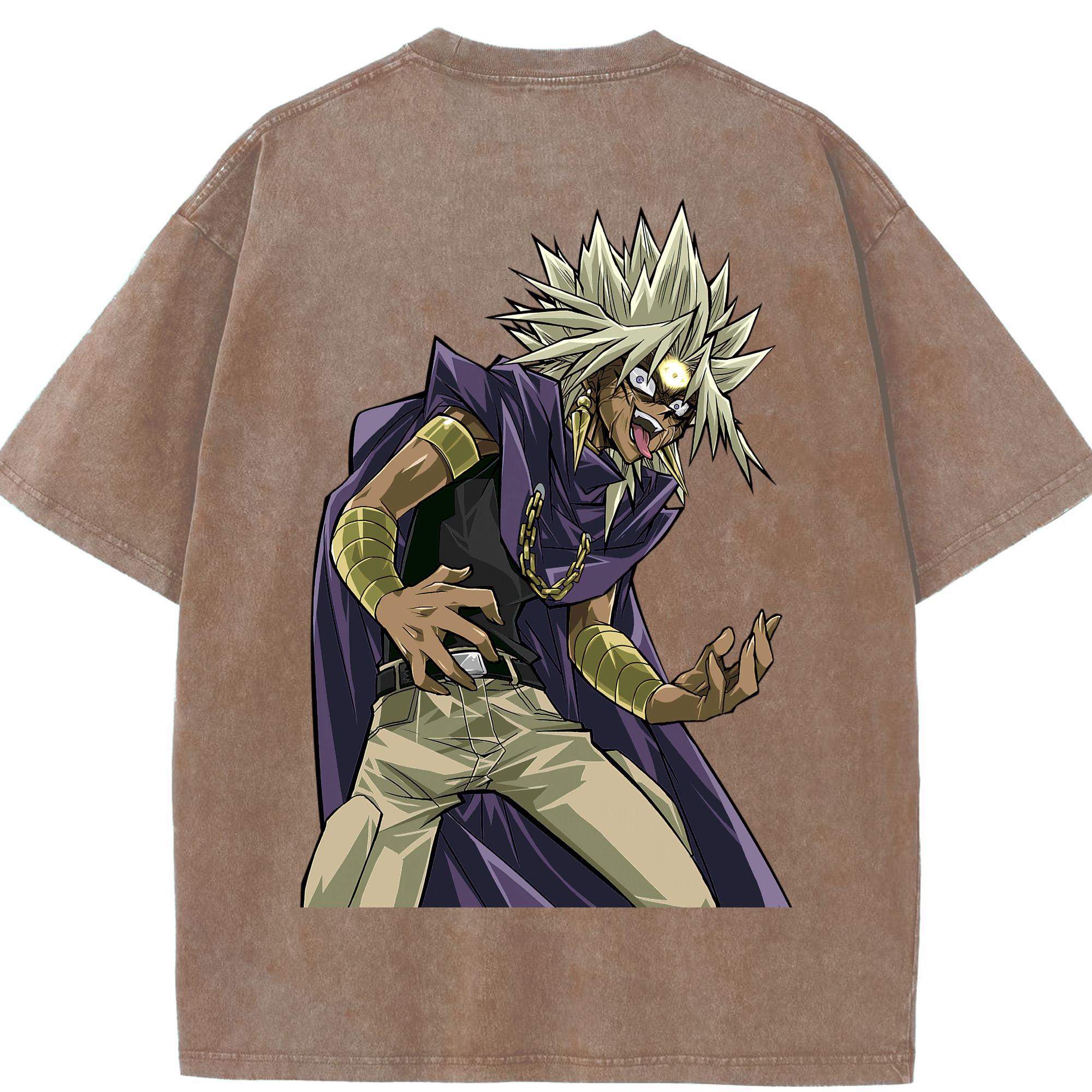 （画像用） 遊☆戯☆王 Yu-Gi-Oh! 綿100% ヴィンテージ風 半袖Tシャツ（背面プリント）