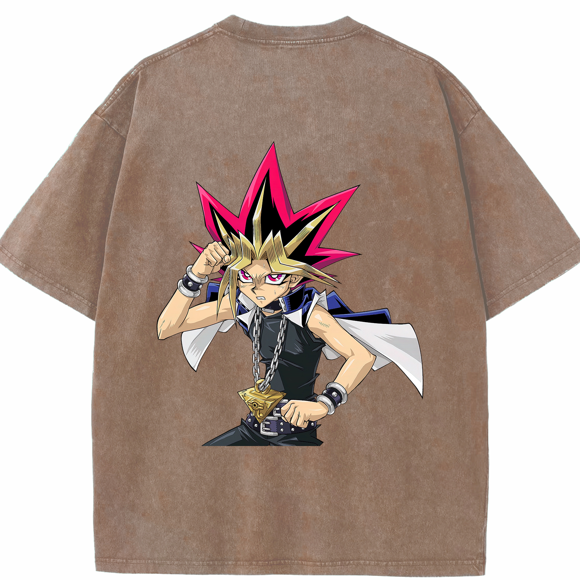 （画像用） 遊☆戯☆王 Yu-Gi-Oh! 綿100% ヴィンテージ風 半袖Tシャツ（背面プリント）