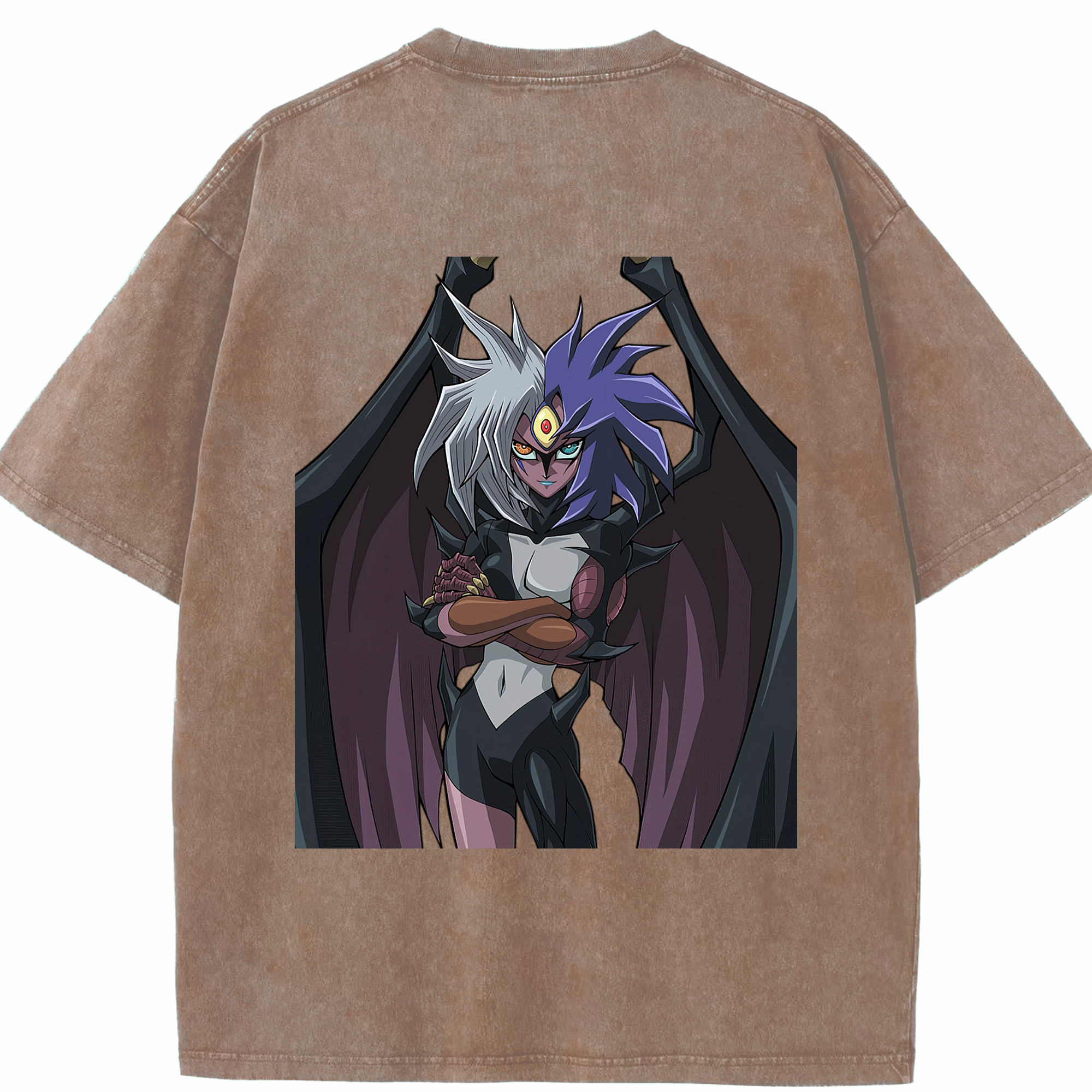 （画像用） 遊☆戯☆王 Yu-Gi-Oh! 綿100% ヴィンテージ風 半袖Tシャツ（背面プリント）