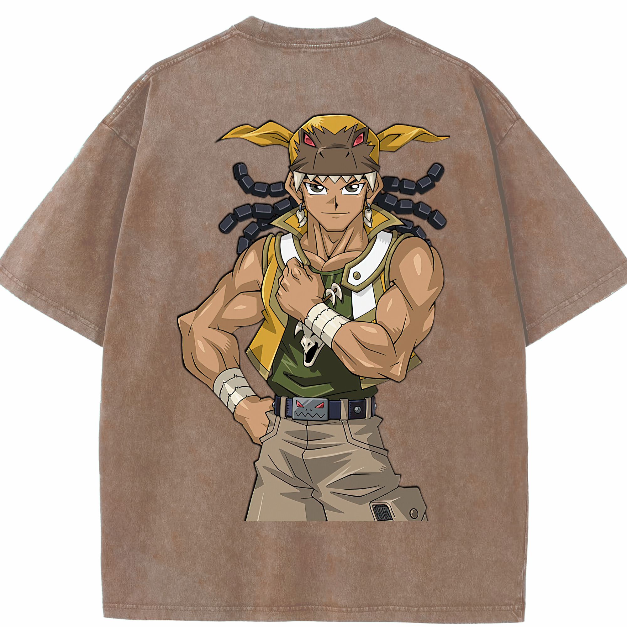 （画像用） 遊☆戯☆王 Yu-Gi-Oh! 綿100% ヴィンテージ風 半袖Tシャツ（背面プリント）