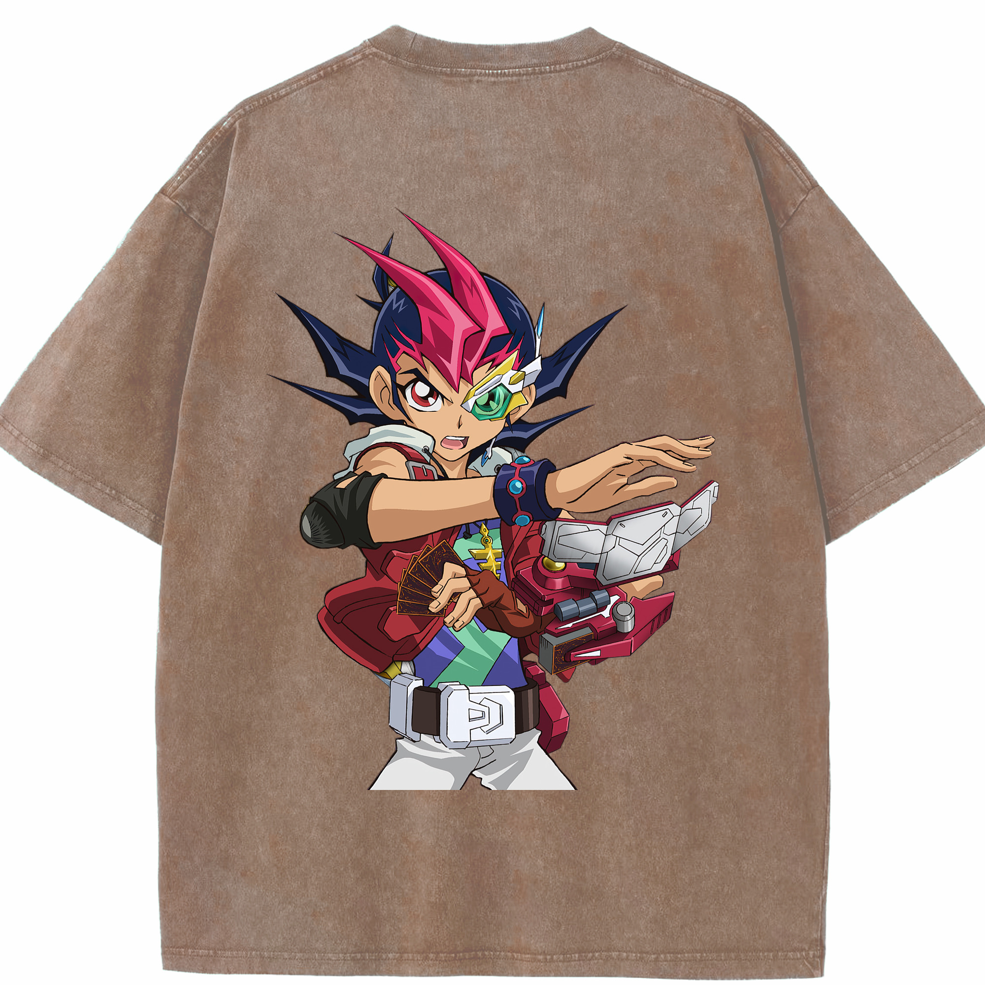 （画像用） 遊☆戯☆王 Yu-Gi-Oh! 綿100% ヴィンテージ風 半袖Tシャツ（背面プリント）