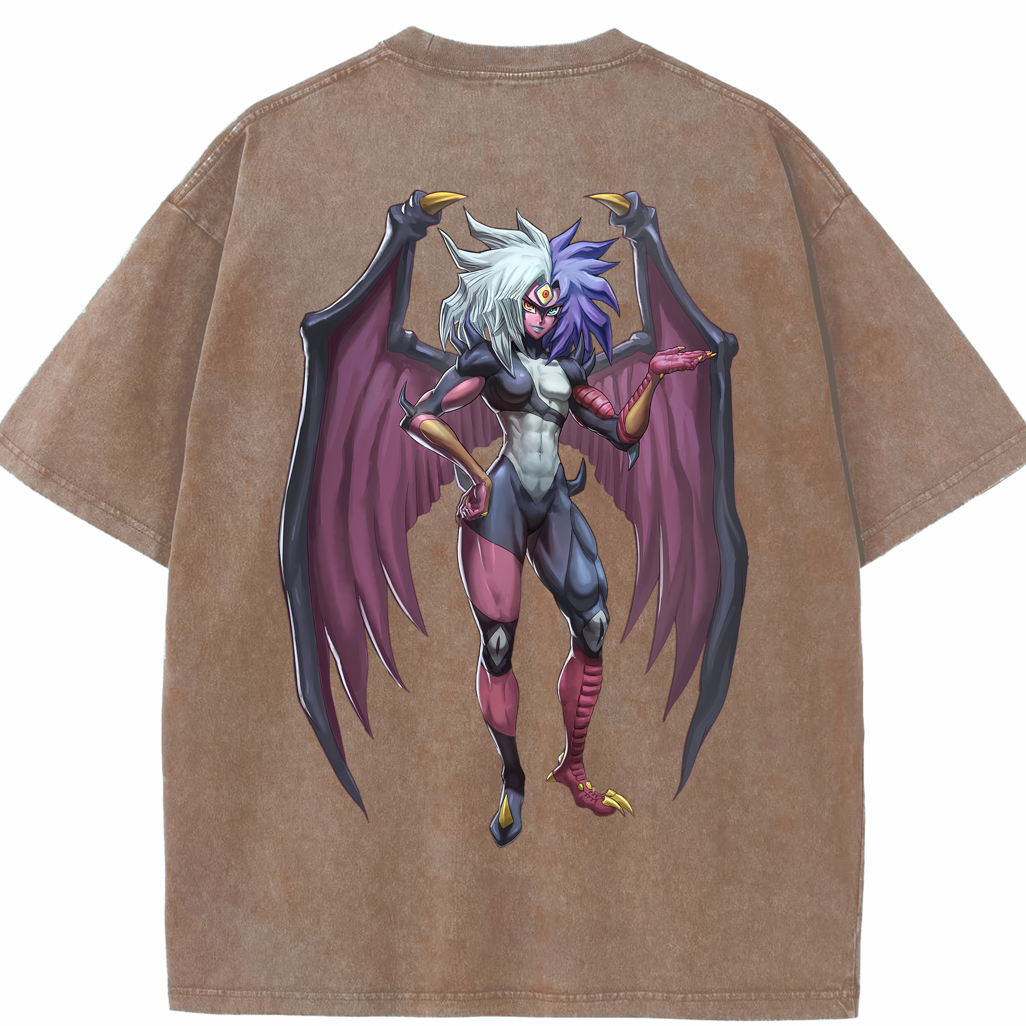 （画像用） 遊☆戯☆王 Yu-Gi-Oh! 綿100% ヴィンテージ風 半袖Tシャツ（背面プリント）