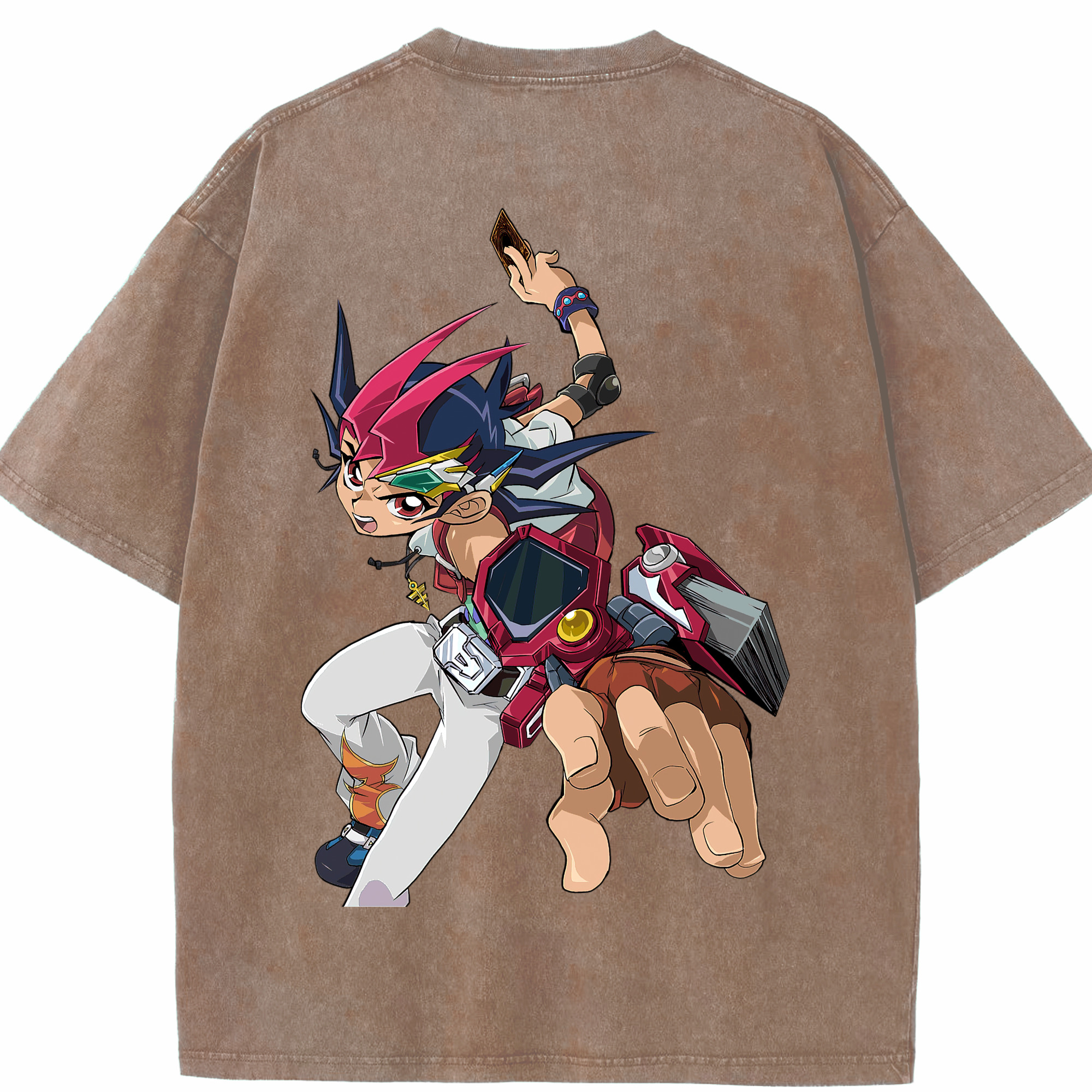 （画像用） 遊☆戯☆王 Yu-Gi-Oh! 綿100% ヴィンテージ風 半袖Tシャツ（背面プリント）