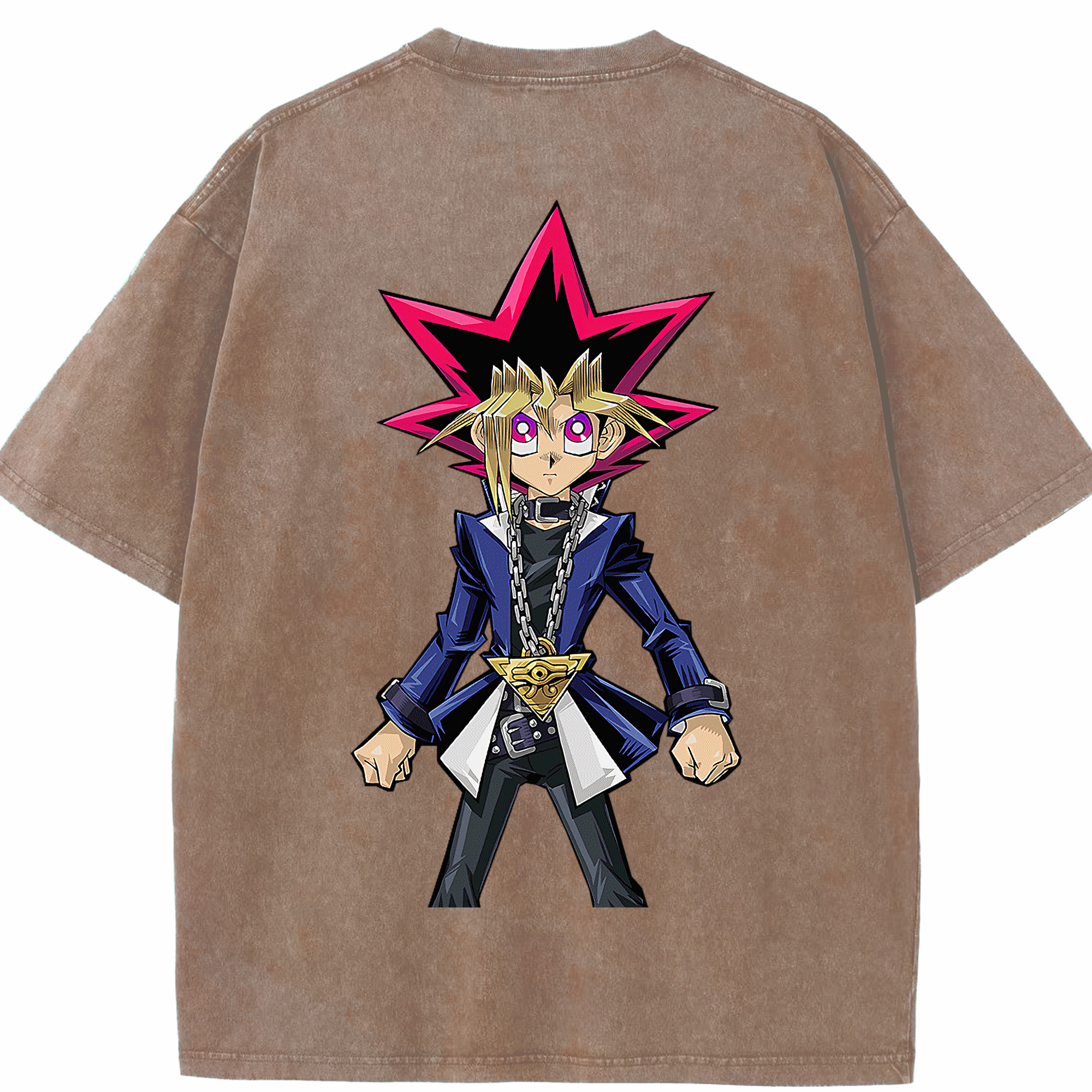 （画像用） 遊☆戯☆王 Yu-Gi-Oh! 綿100% ヴィンテージ風 半袖Tシャツ（背面プリント）