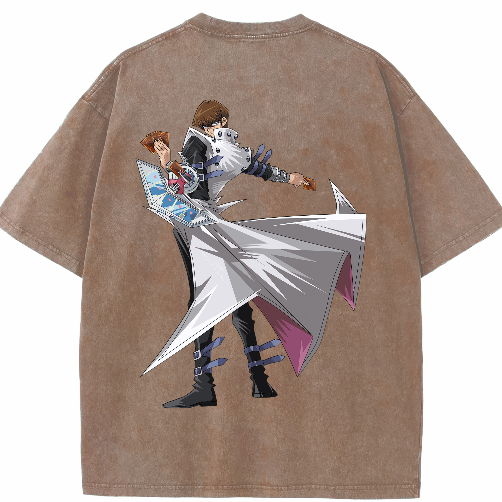（画像用） 遊☆戯☆王 Yu-Gi-Oh! 綿100% ヴィンテージ風 半袖Tシャツ（背面プリント）