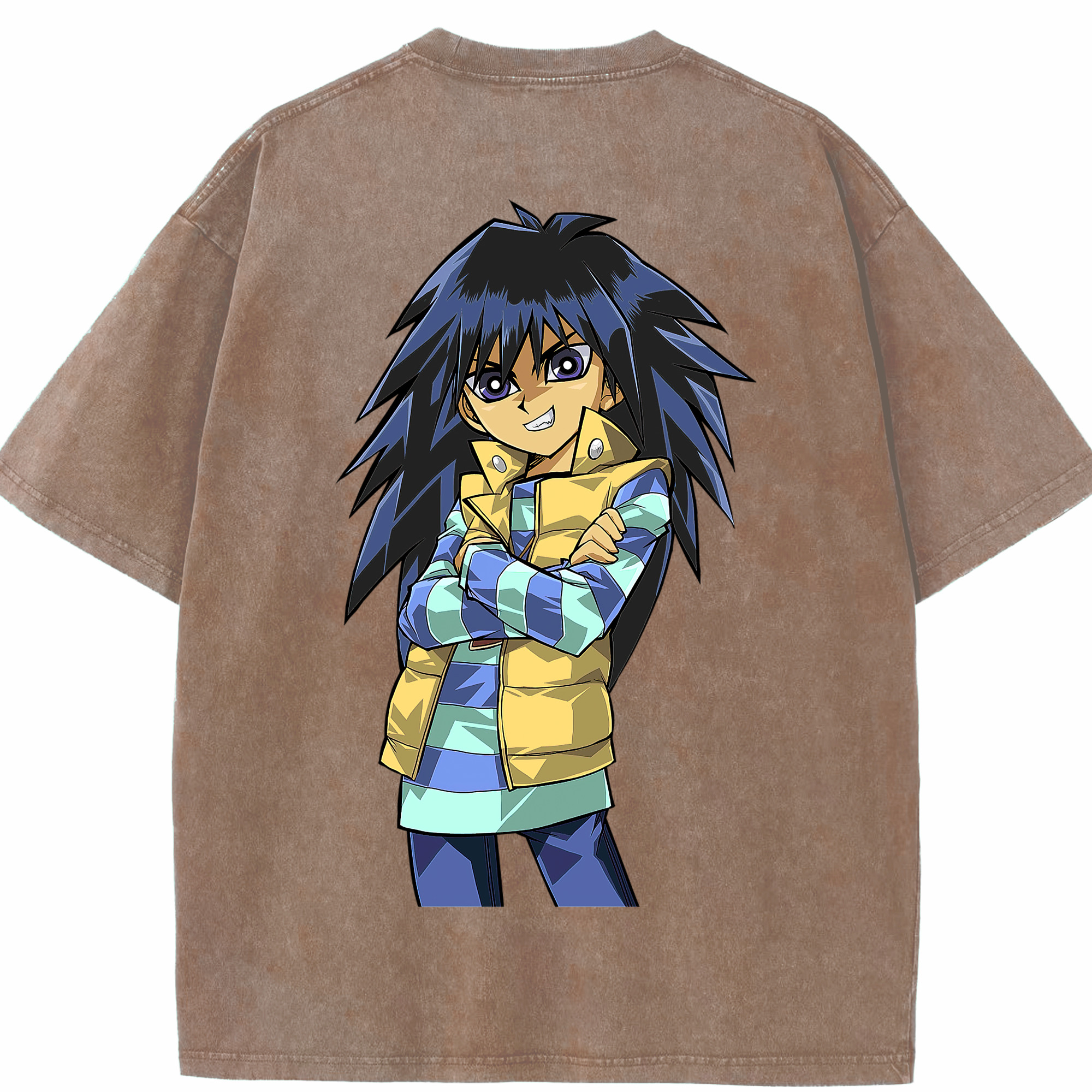 （画像用） 遊☆戯☆王 Yu-Gi-Oh! 綿100% ヴィンテージ風 半袖Tシャツ（背面プリント）