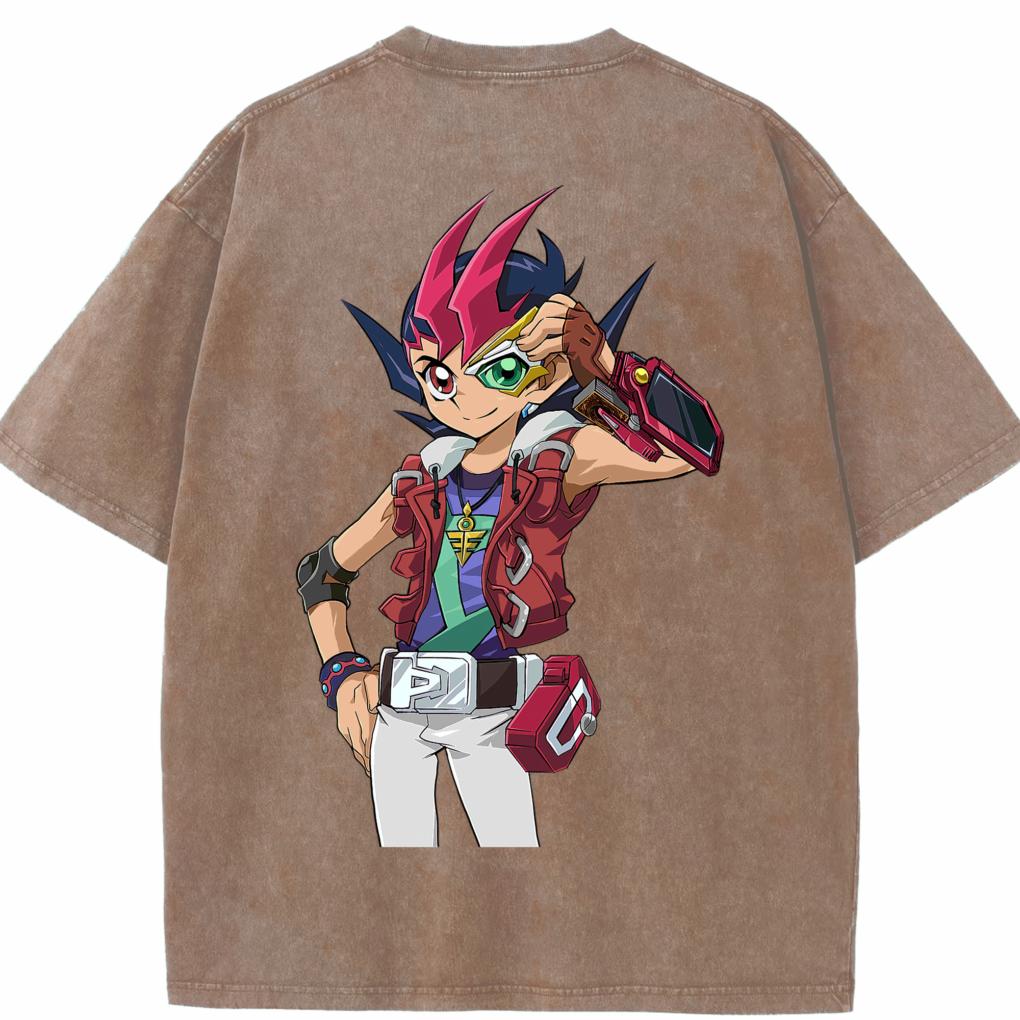 （画像用） 遊☆戯☆王 Yu-Gi-Oh! 綿100% ヴィンテージ風 半袖Tシャツ（背面プリント）