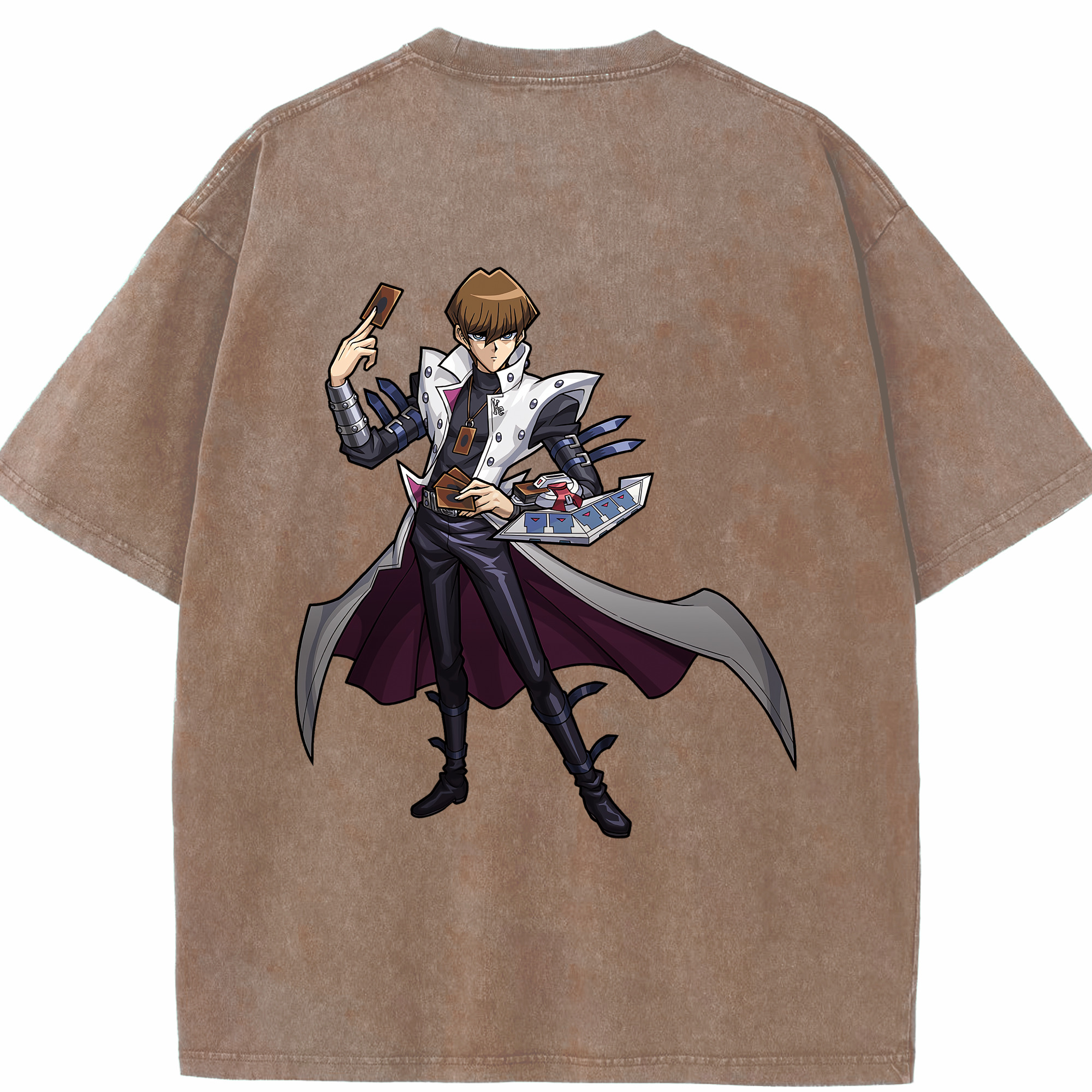 （画像用） 遊☆戯☆王 Yu-Gi-Oh! 綿100% ヴィンテージ風 半袖Tシャツ（背面プリント）