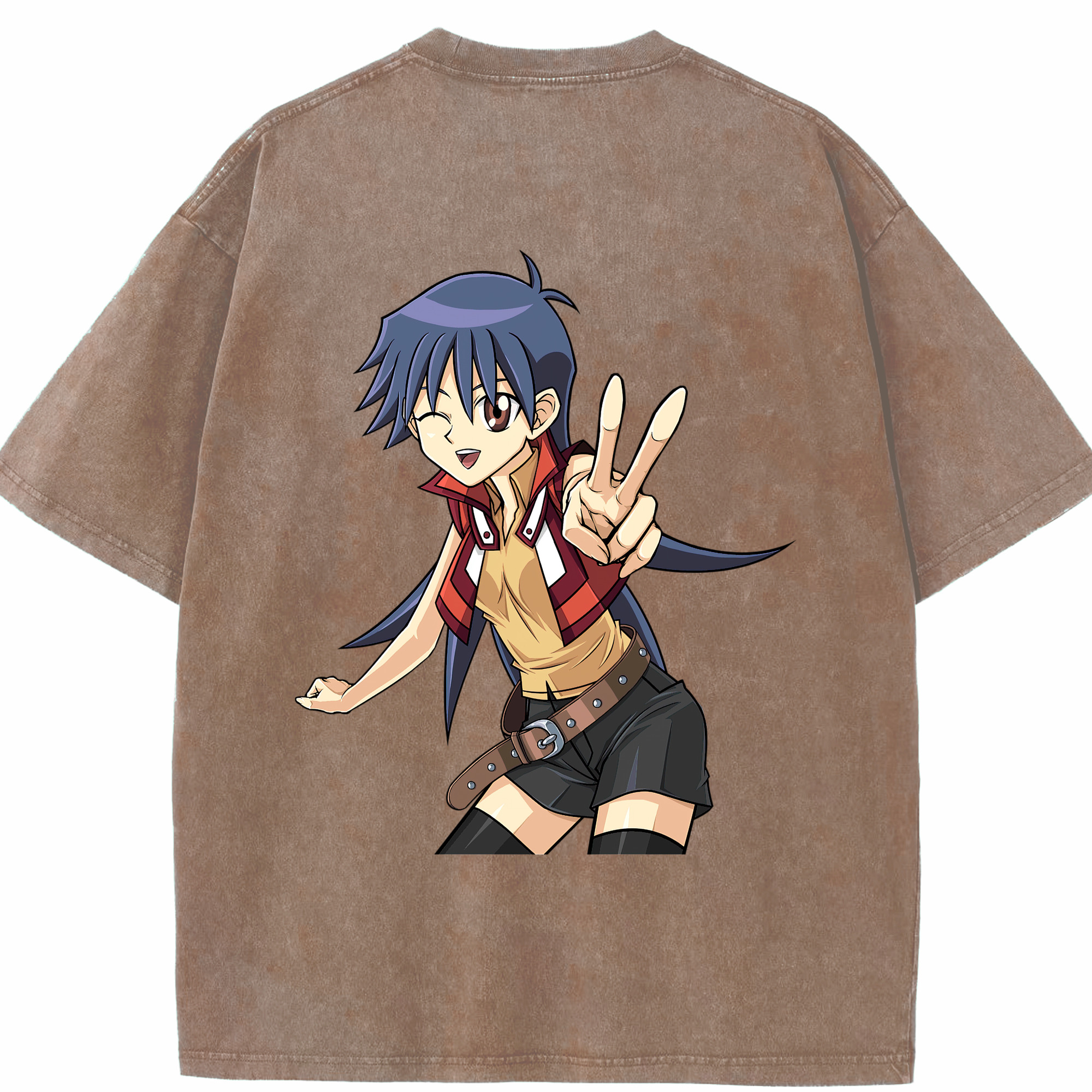 （画像用） 遊☆戯☆王 Yu-Gi-Oh! 綿100% ヴィンテージ風 半袖Tシャツ（背面プリント）