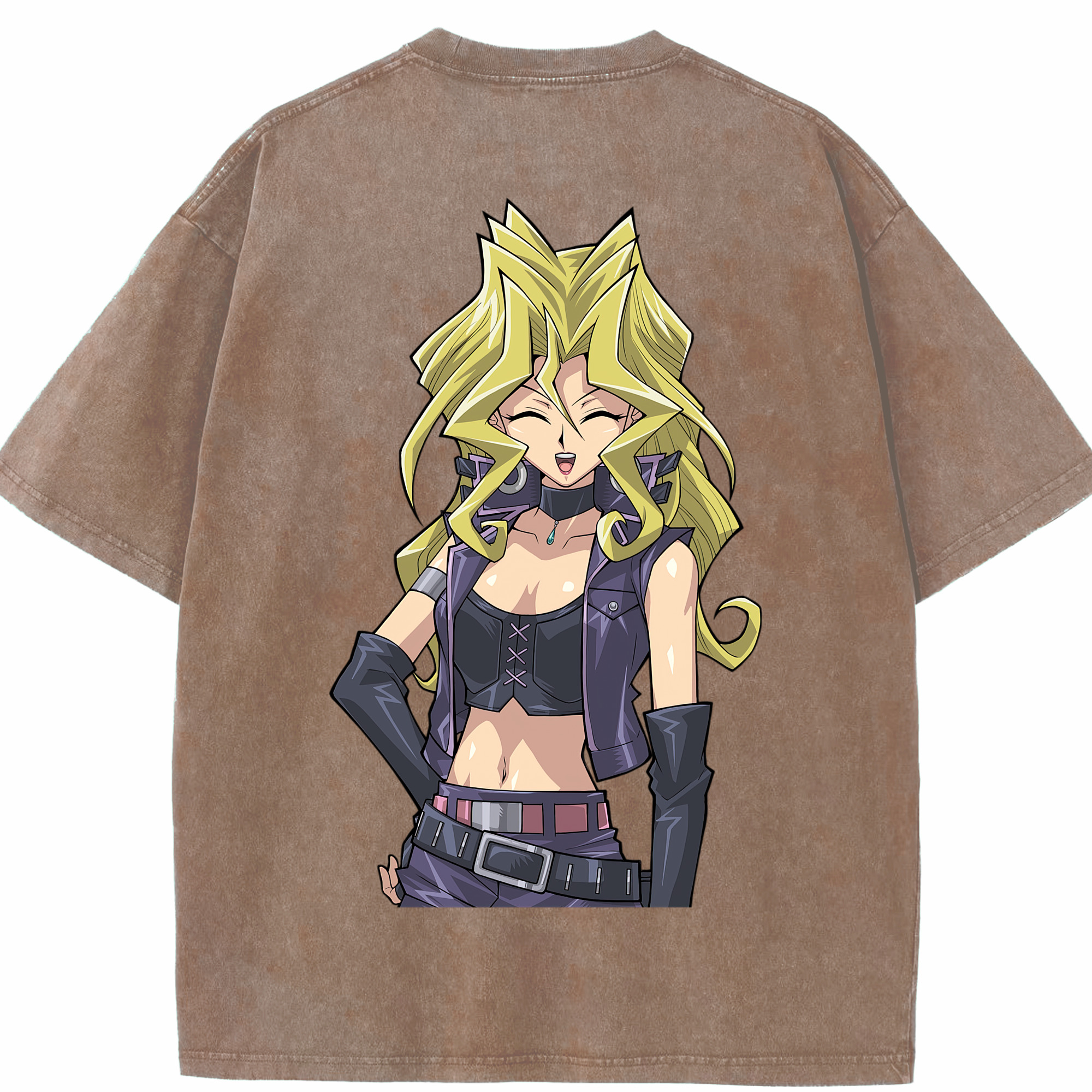 （画像用） 遊☆戯☆王 Yu-Gi-Oh! 綿100% ヴィンテージ風 半袖Tシャツ（背面プリント）