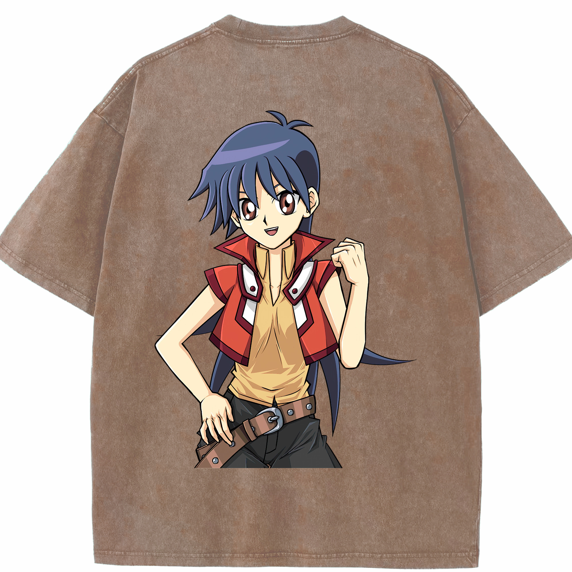 （画像用） 遊☆戯☆王 Yu-Gi-Oh! 綿100% ヴィンテージ風 半袖Tシャツ（背面プリント）