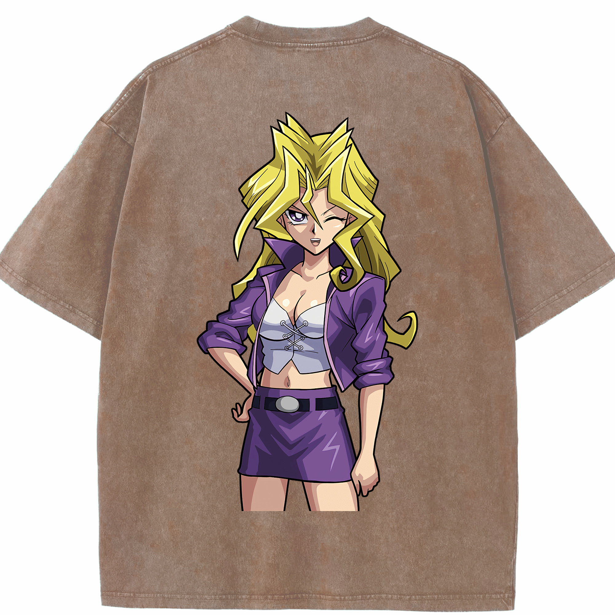 （画像用） 遊☆戯☆王 Yu-Gi-Oh! 綿100% ヴィンテージ風 半袖Tシャツ（背面プリント）