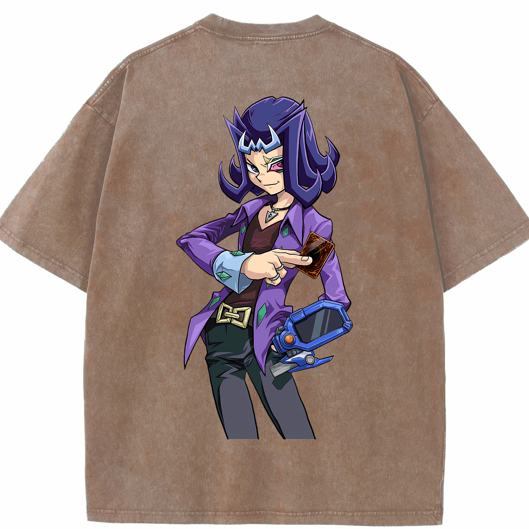 （画像用） 遊☆戯☆王 Yu-Gi-Oh! 綿100% ヴィンテージ風 半袖Tシャツ（背面プリント）