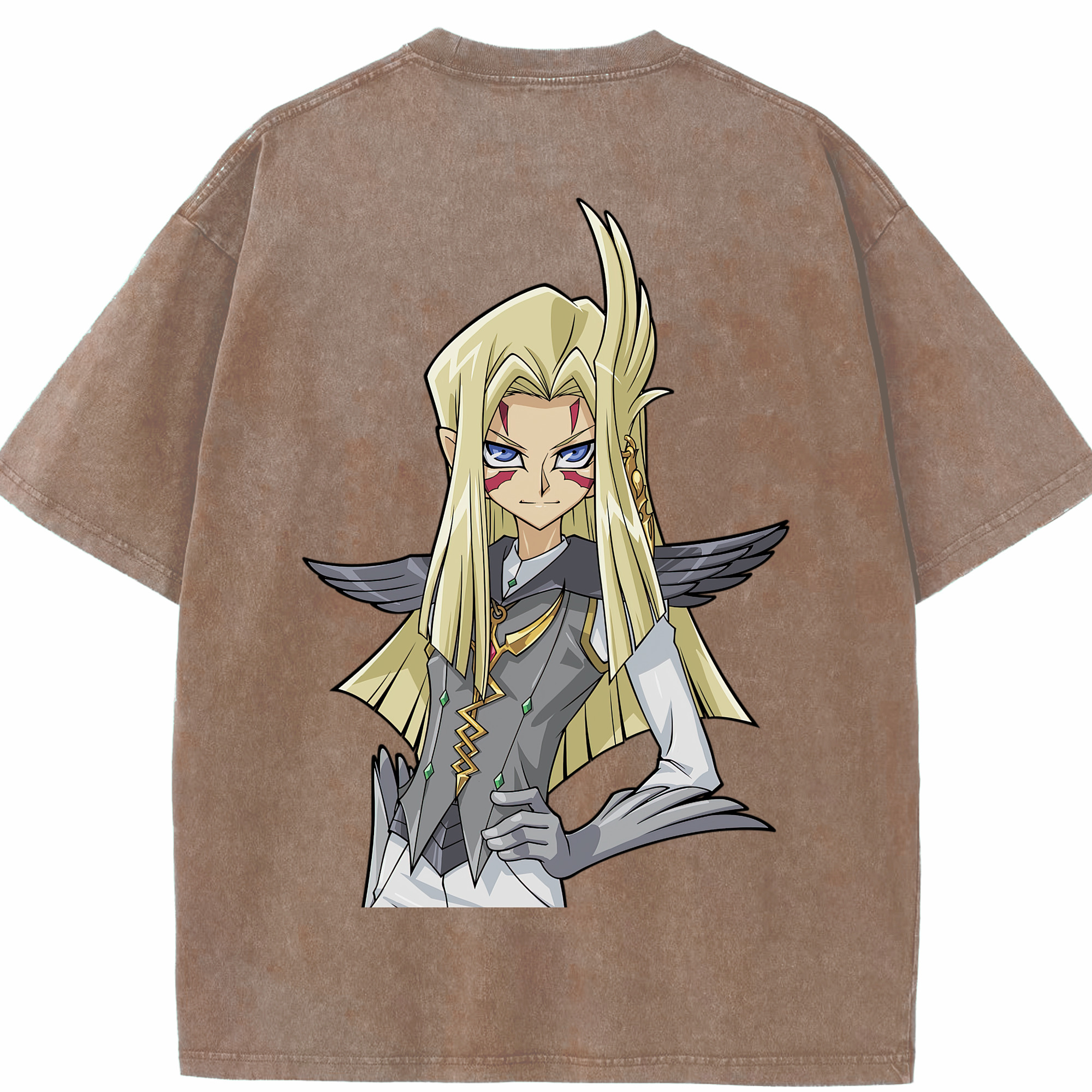 （画像用） 遊☆戯☆王 Yu-Gi-Oh! 綿100% ヴィンテージ風 半袖Tシャツ（背面プリント）