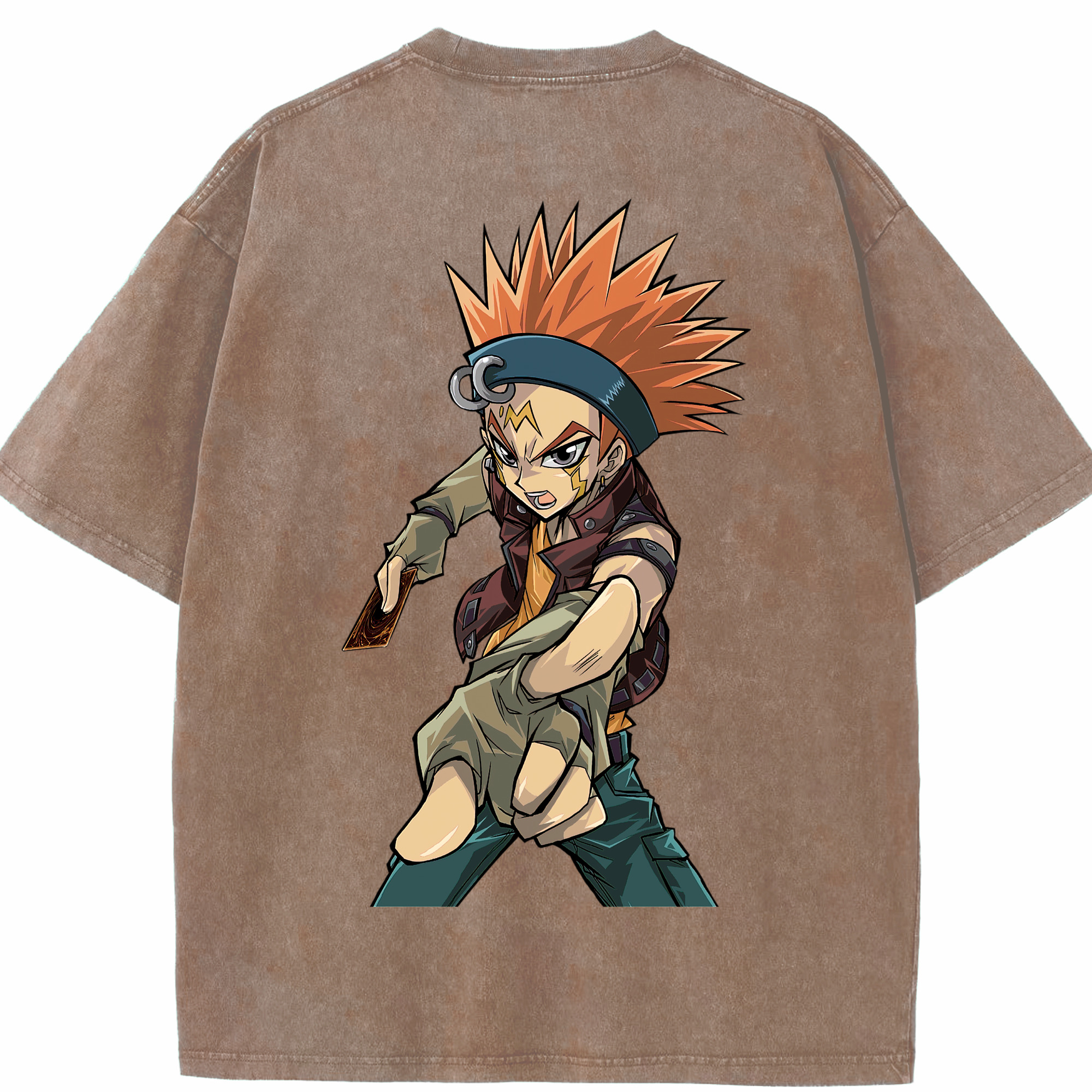 （画像用） 遊☆戯☆王 Yu-Gi-Oh! 綿100% ヴィンテージ風 半袖Tシャツ（背面プリント）