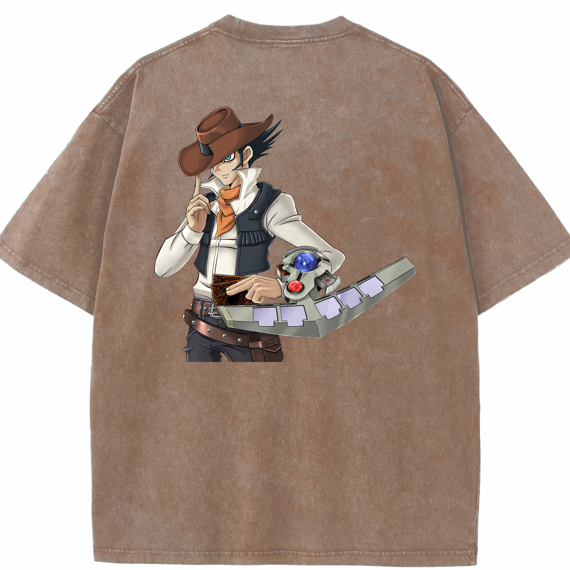 （画像用） 遊☆戯☆王 Yu-Gi-Oh! 綿100% ヴィンテージ風 半袖Tシャツ（背面プリント）