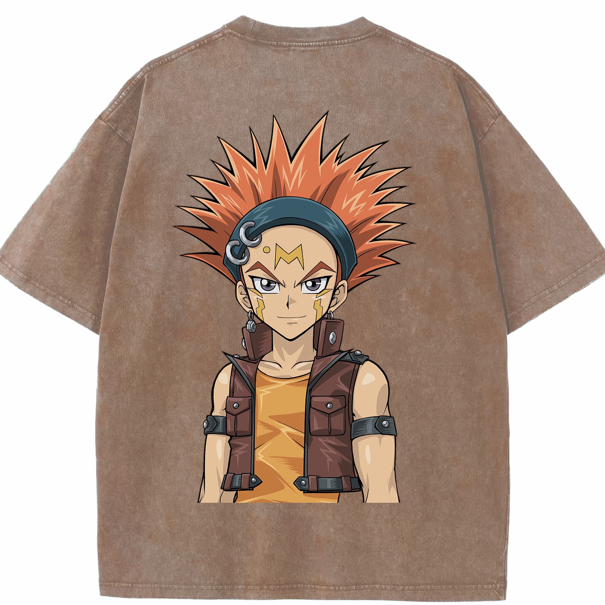（画像用） 遊☆戯☆王 Yu-Gi-Oh! 綿100% ヴィンテージ風 半袖Tシャツ（背面プリント）
