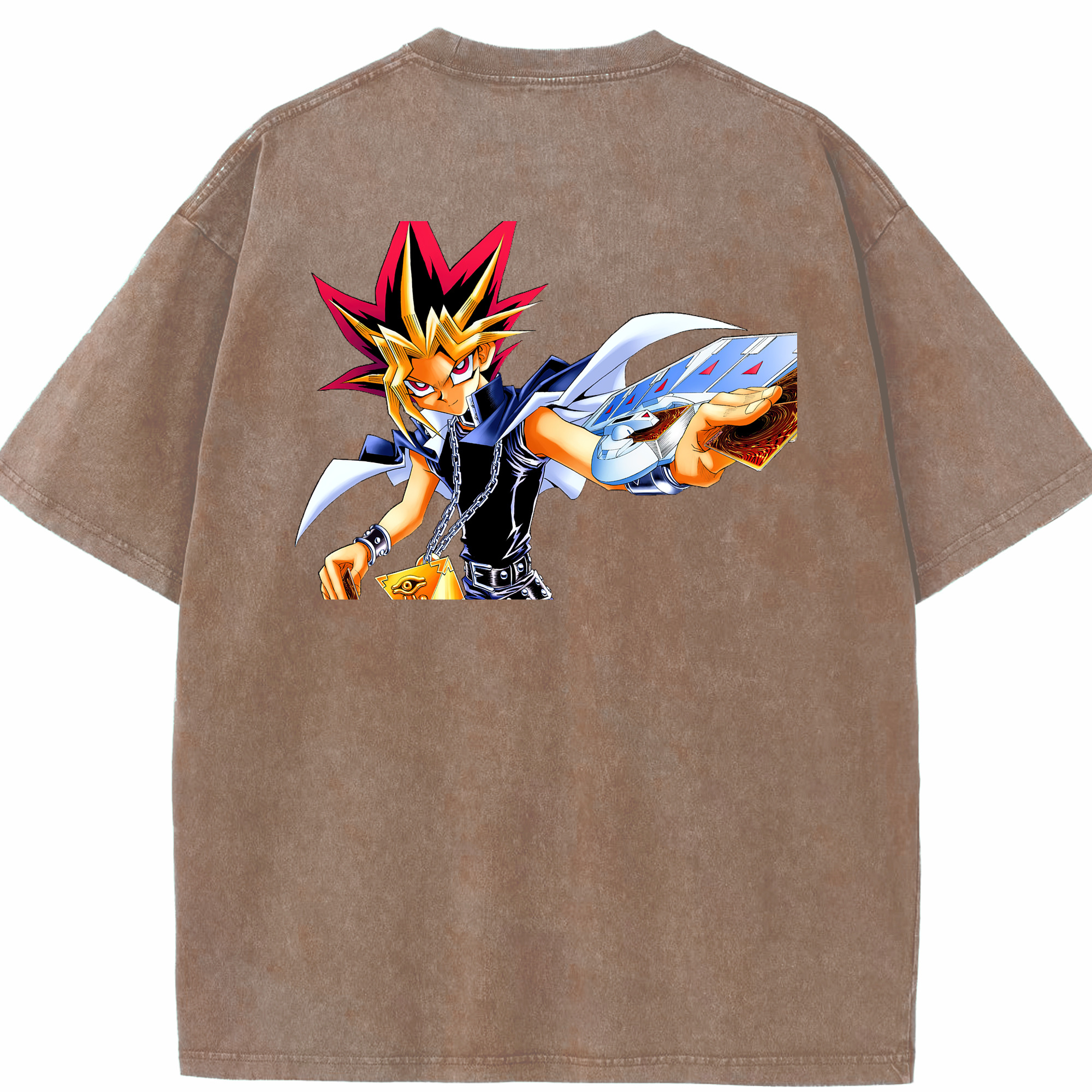 （画像用） 遊☆戯☆王 Yu-Gi-Oh! 綿100% ヴィンテージ風 半袖Tシャツ（背面プリント）