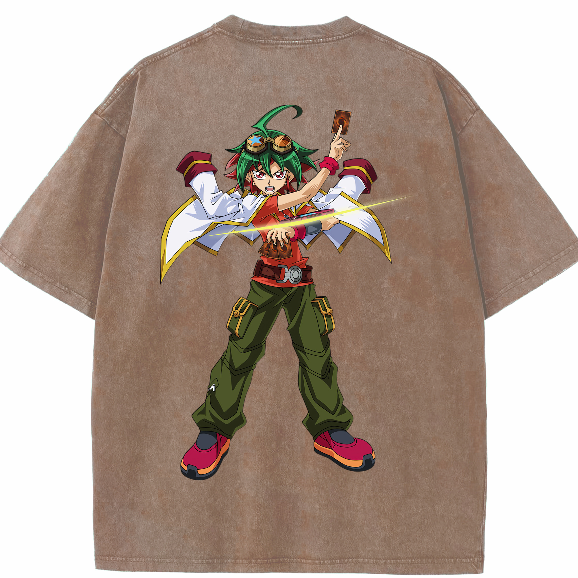 （画像用） 遊☆戯☆王 Yu-Gi-Oh! 綿100% ヴィンテージ風 半袖Tシャツ（背面プリント）