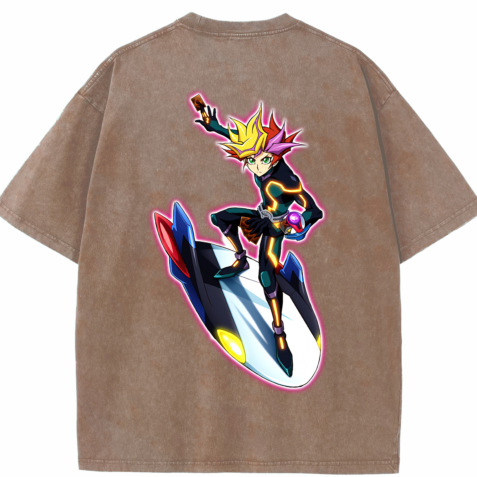 （画像用） 遊☆戯☆王 Yu-Gi-Oh! 綿100% ヴィンテージ風 半袖Tシャツ（背面プリント）