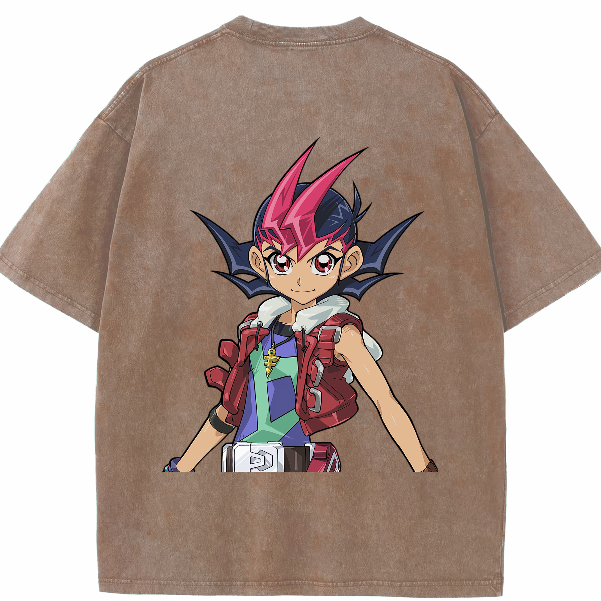 （画像用） 遊☆戯☆王 Yu-Gi-Oh! 綿100% ヴィンテージ風 半袖Tシャツ（背面プリント）