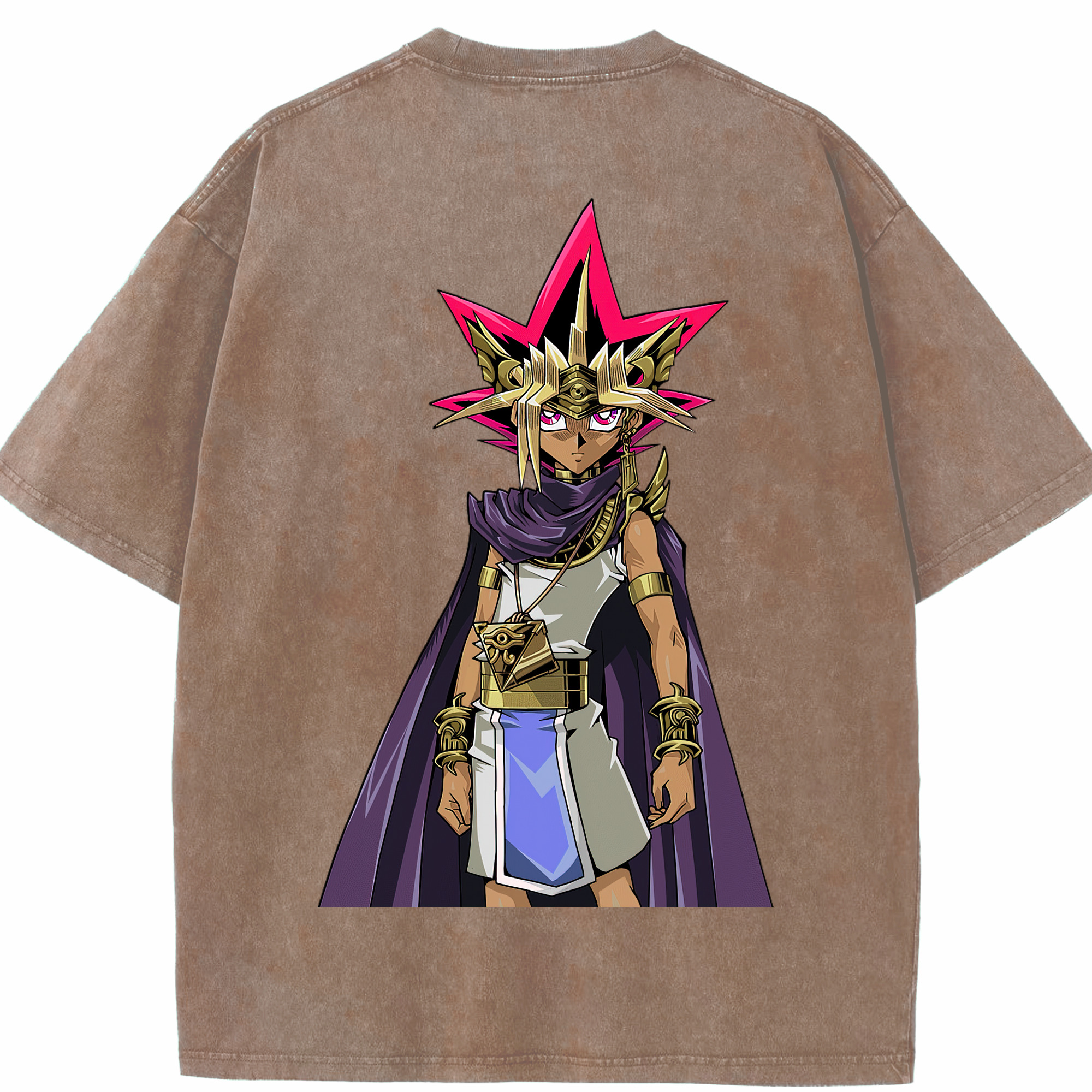 （画像用） 遊☆戯☆王 Yu-Gi-Oh! 綿100% ヴィンテージ風 半袖Tシャツ（背面プリント）