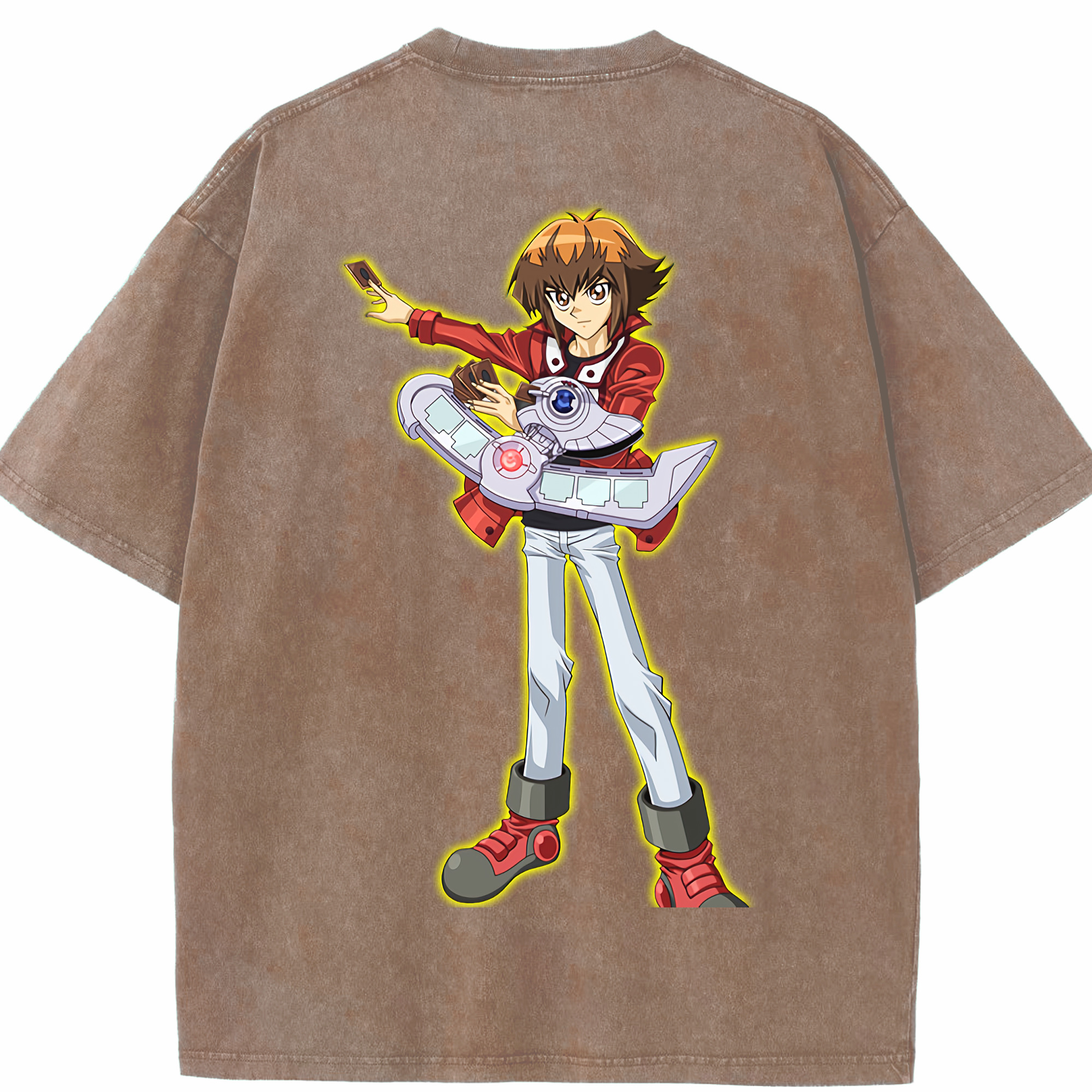 （画像用） 遊☆戯☆王 Yu-Gi-Oh! 綿100% ヴィンテージ風 半袖Tシャツ（背面プリント）