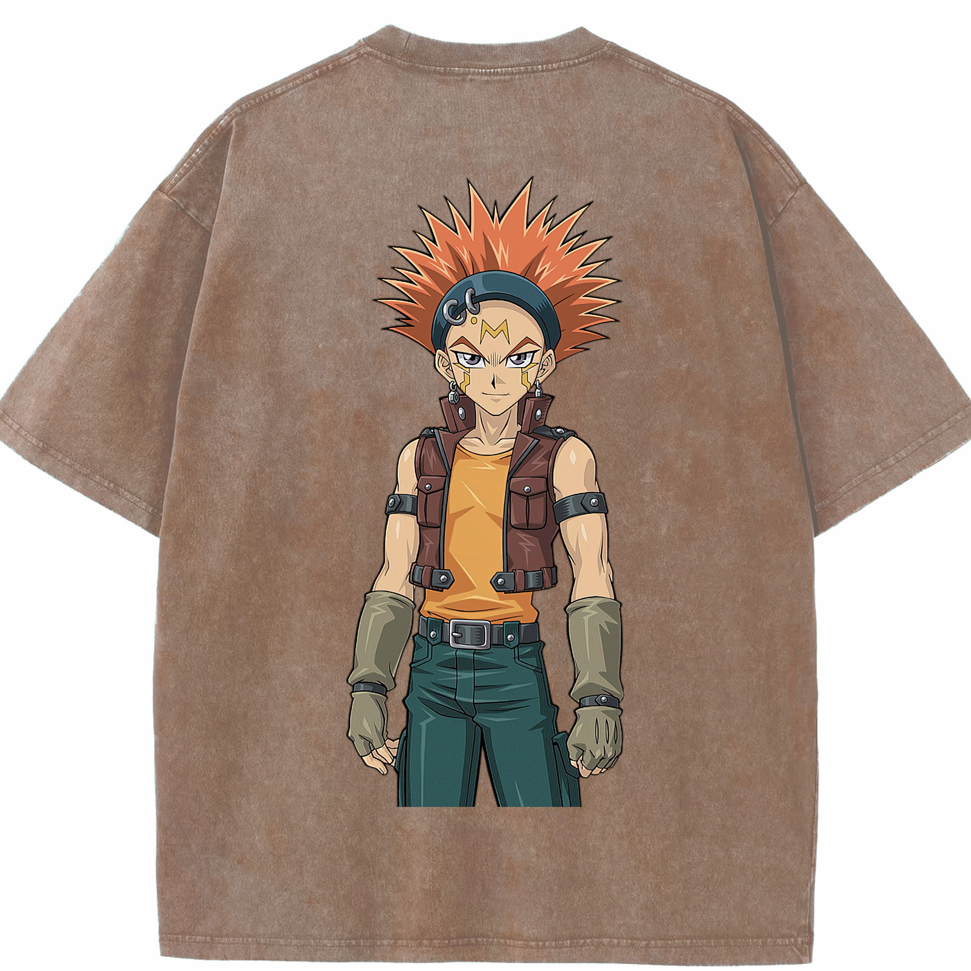 （画像用） 遊☆戯☆王 Yu-Gi-Oh! 綿100% ヴィンテージ風 半袖Tシャツ（背面プリント）